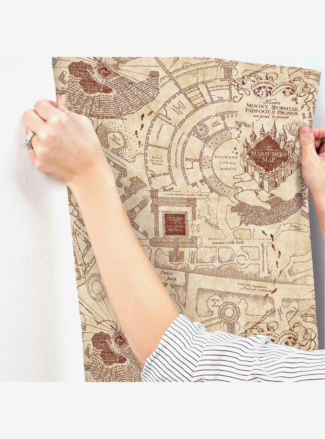 Harry Potter Marauder's Map Peel & Stick Wallpaper, , alternate