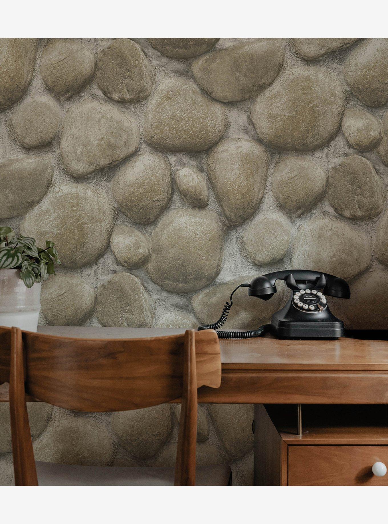 Yellowstone Root Rocks Beige Peel & Stick Wallpaper, , alternate