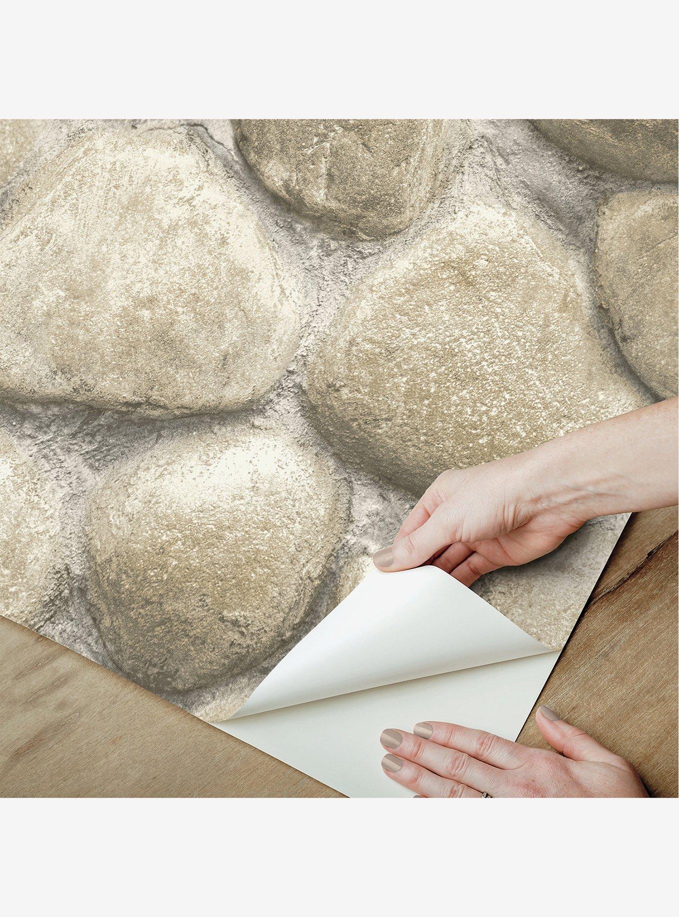 Yellowstone Root Rocks Beige Peel & Stick Wallpaper, , alternate