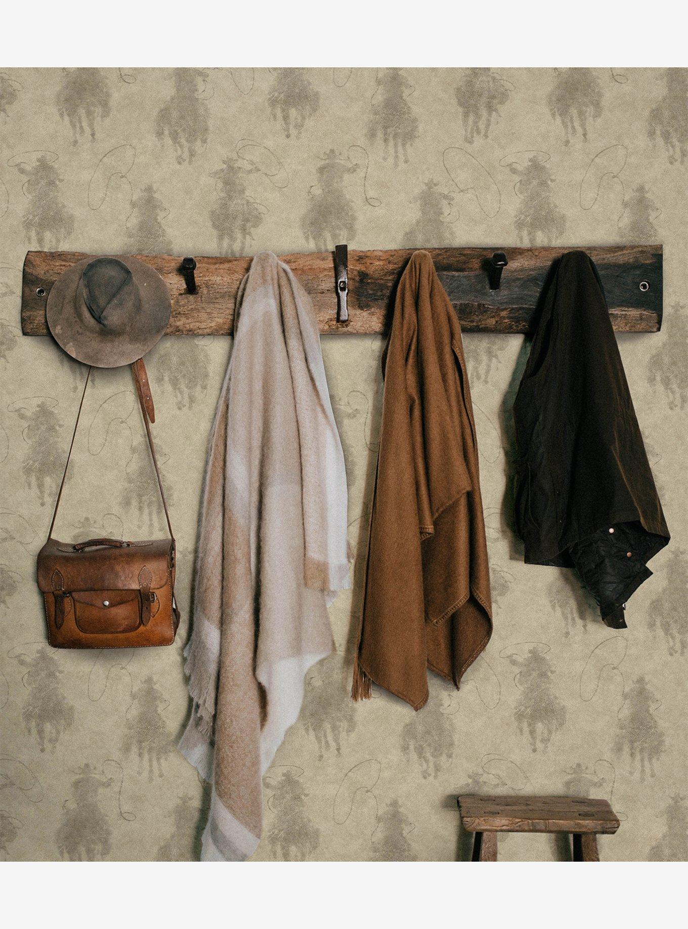 Yellowstone Stockman Silhouette Beige Peel & Stick Wallpaper, , alternate