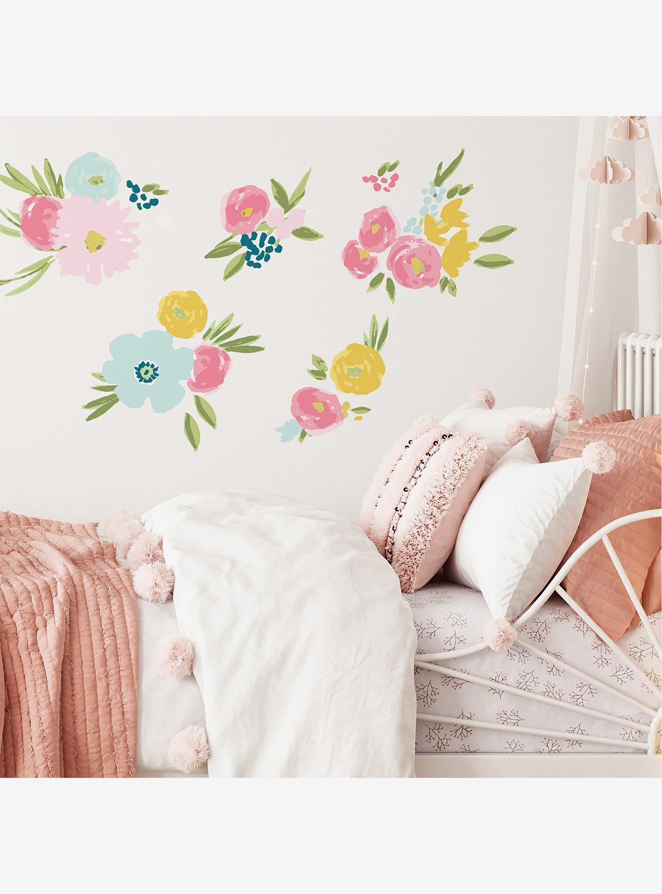 Exploded Floral Pink Wall Decals, , hi-res