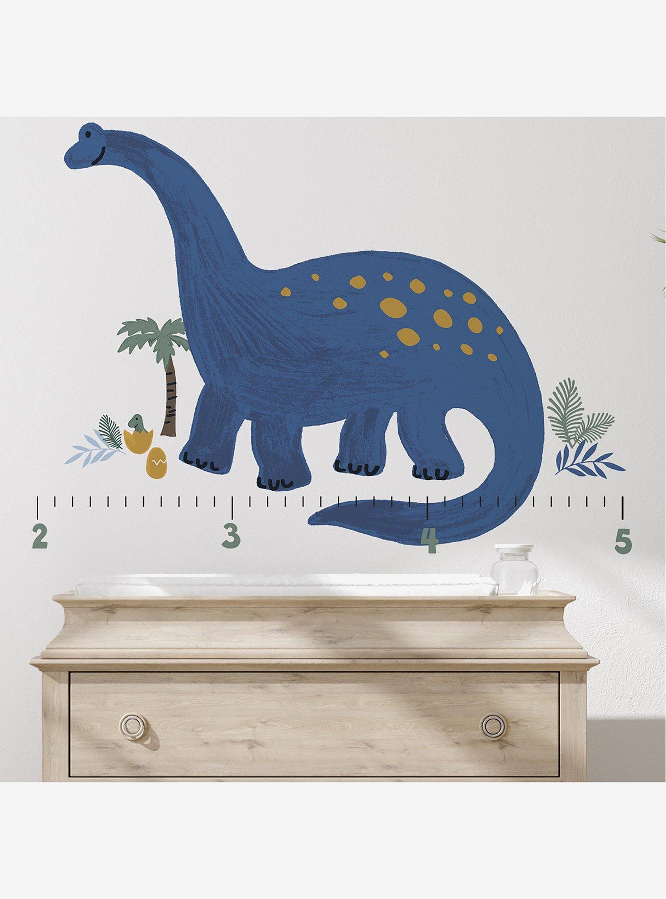 Dino Growth Chart Blue Wall Decals, , hi-res