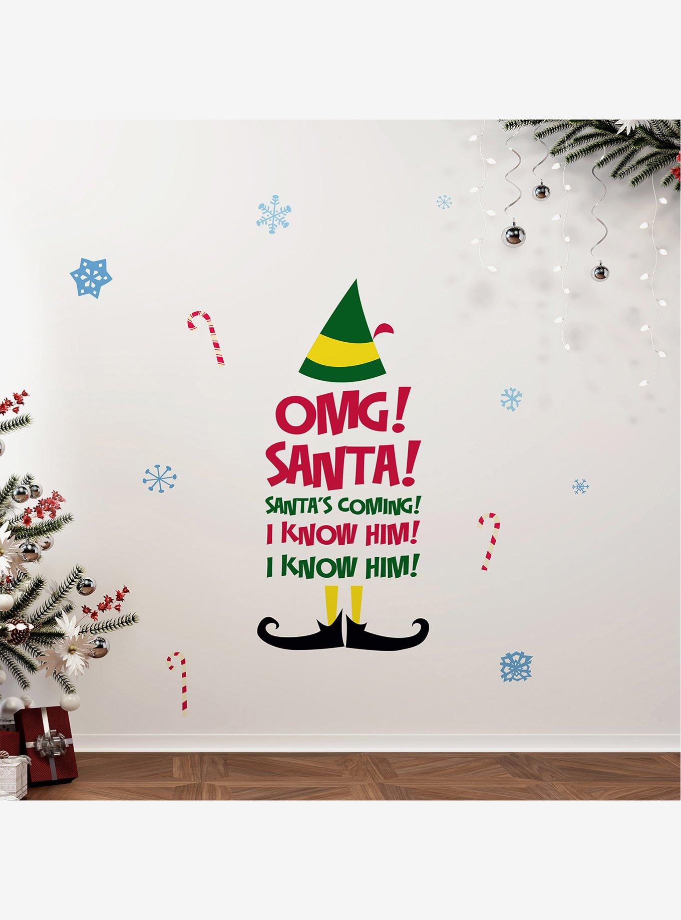 Elf Buddy Santa I Know Him Wall Quote Decals, , alternate