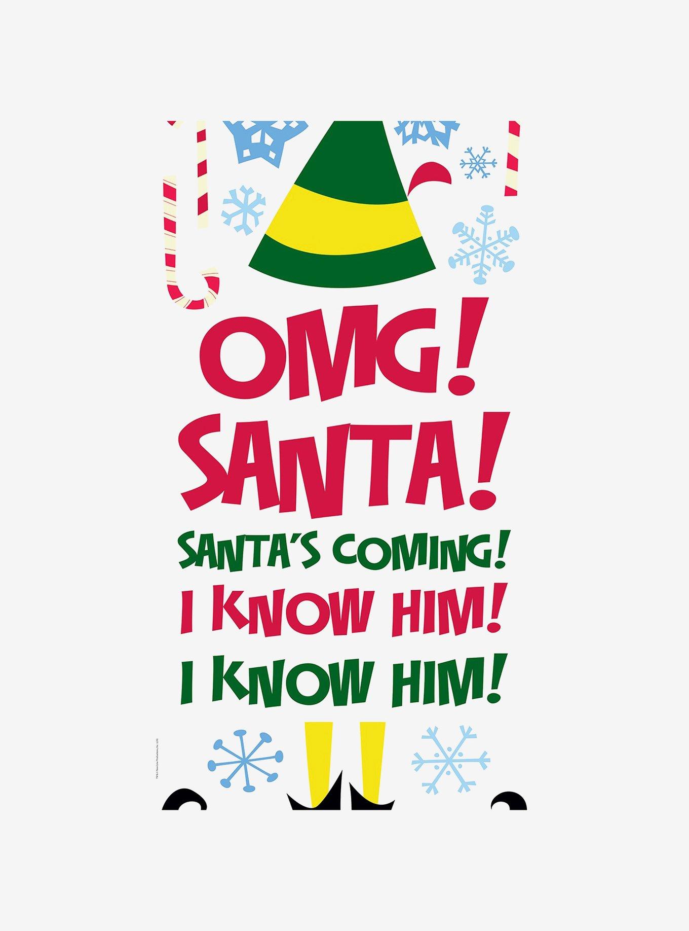 Elf Buddy Santa I Know Him Wall Quote Decals, , alternate