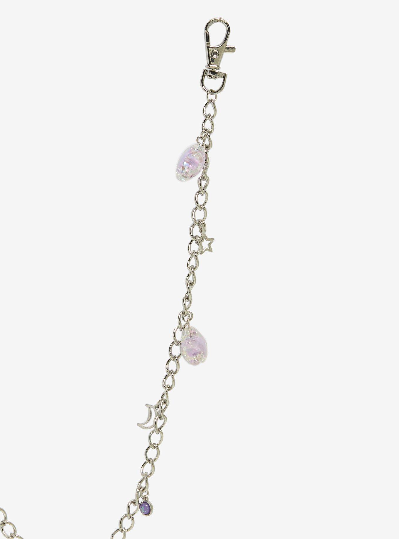 Iridescent Purple Star 20 Inch Wallet Chain, , hi-res