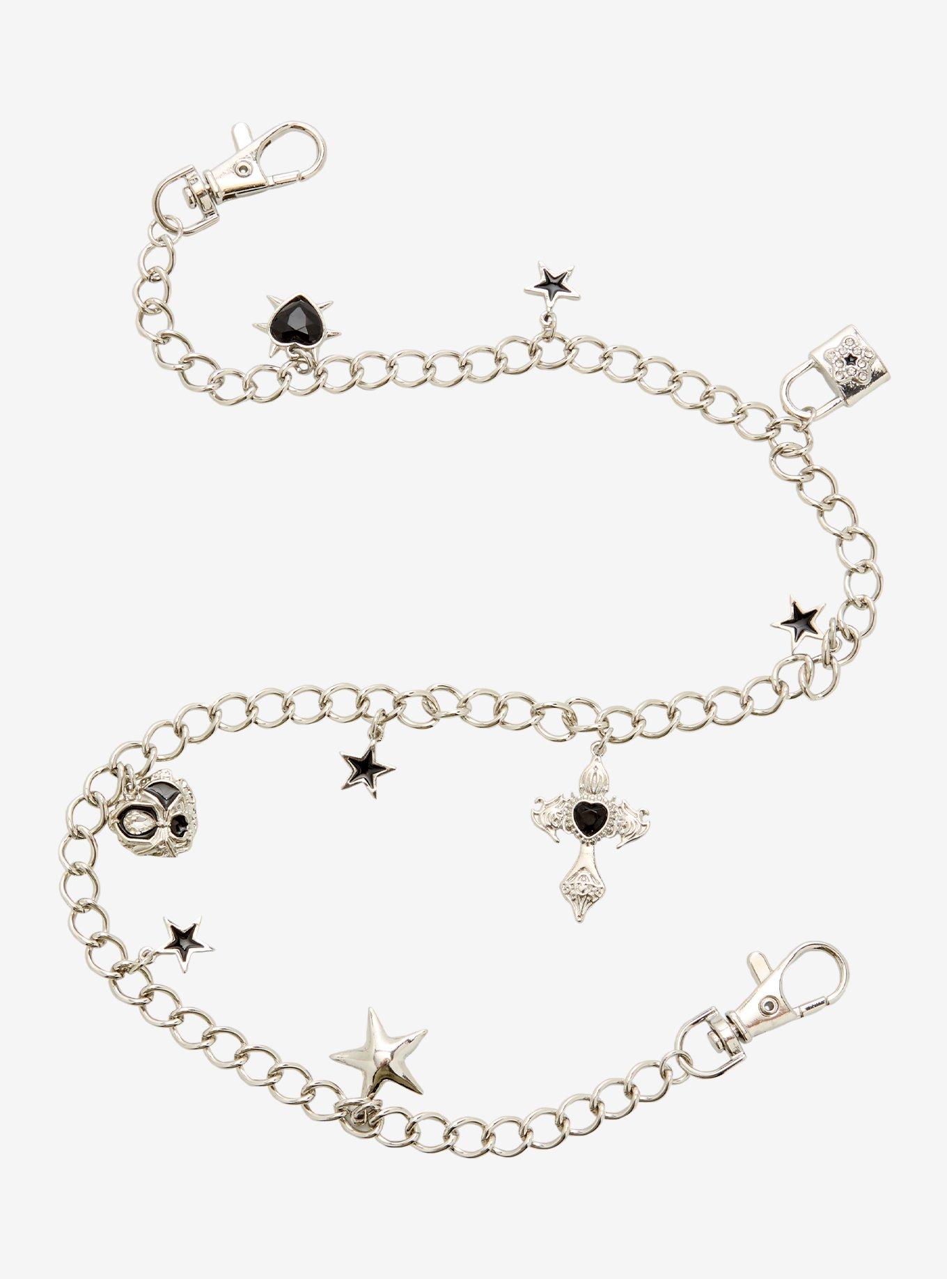 Star Cross Charm 20 Inch Wallet Chain, , hi-res