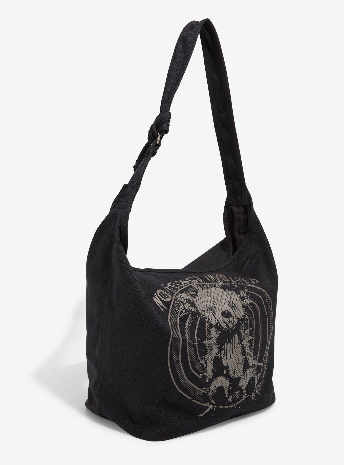 Goth Bear Hobo Bag, , hi-res