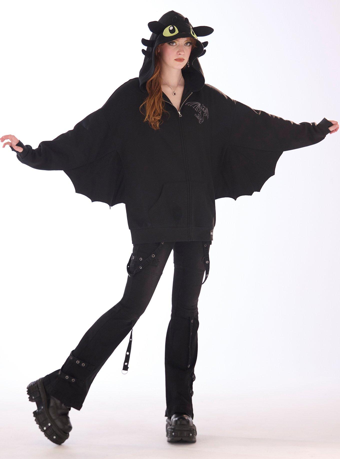 Her Universe How To Train Your Dragon Toothless Winged Hoodie, , hi-res