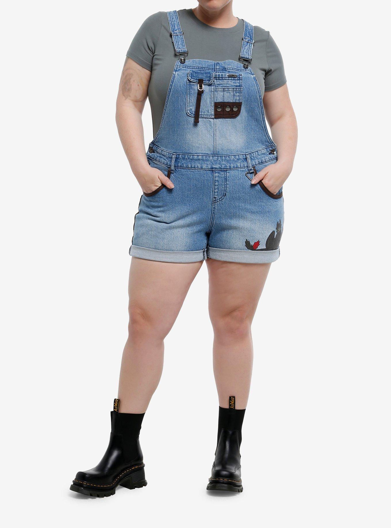 Her Universe How To Train Your Dragon Toothless Utility Shortalls Plus Size, , hi-res