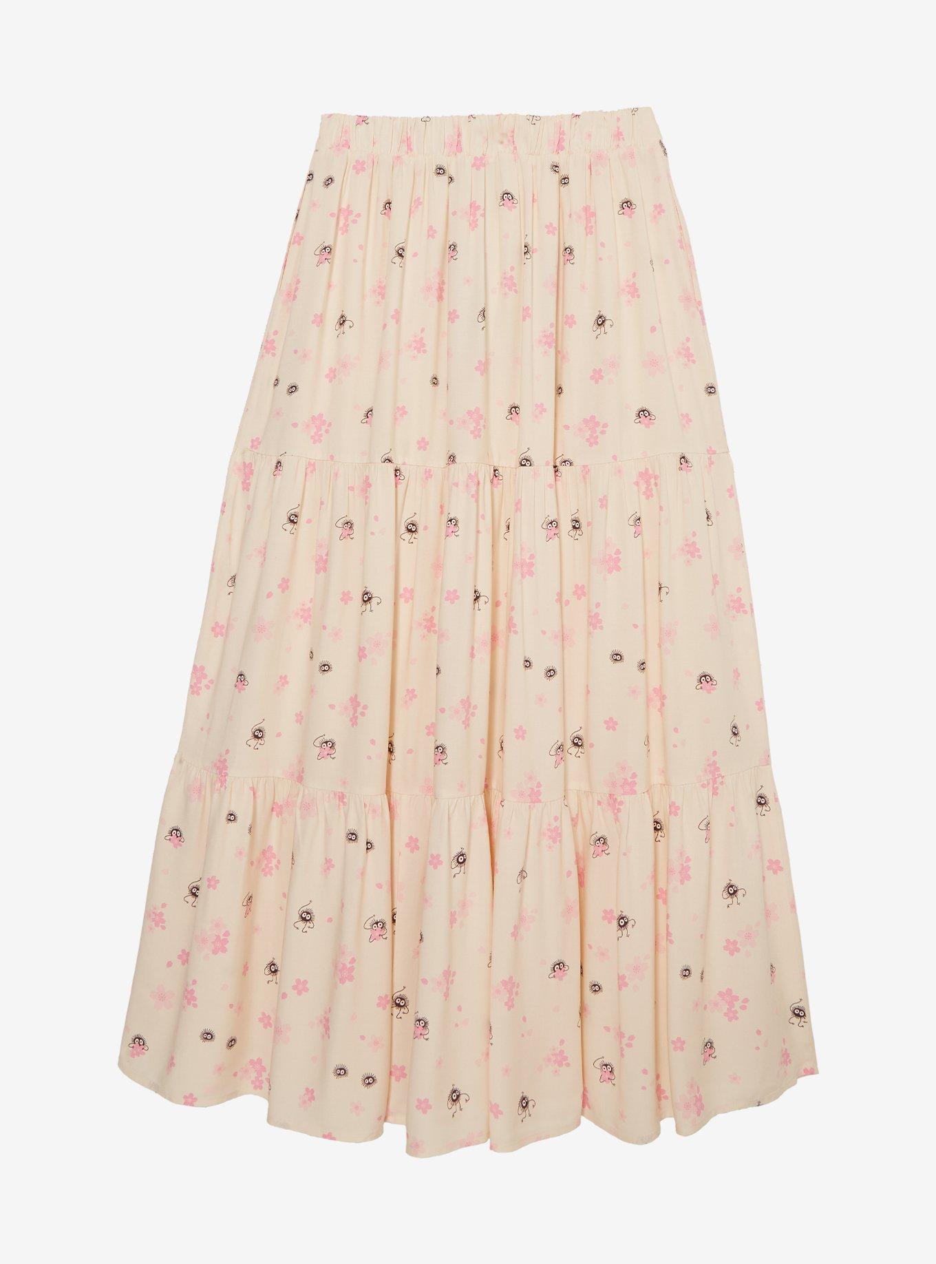 Our Universe Studio Ghibli&reg; Spirited Away Soot Sprites Midi Skirt, CREAM, alternate - view 3