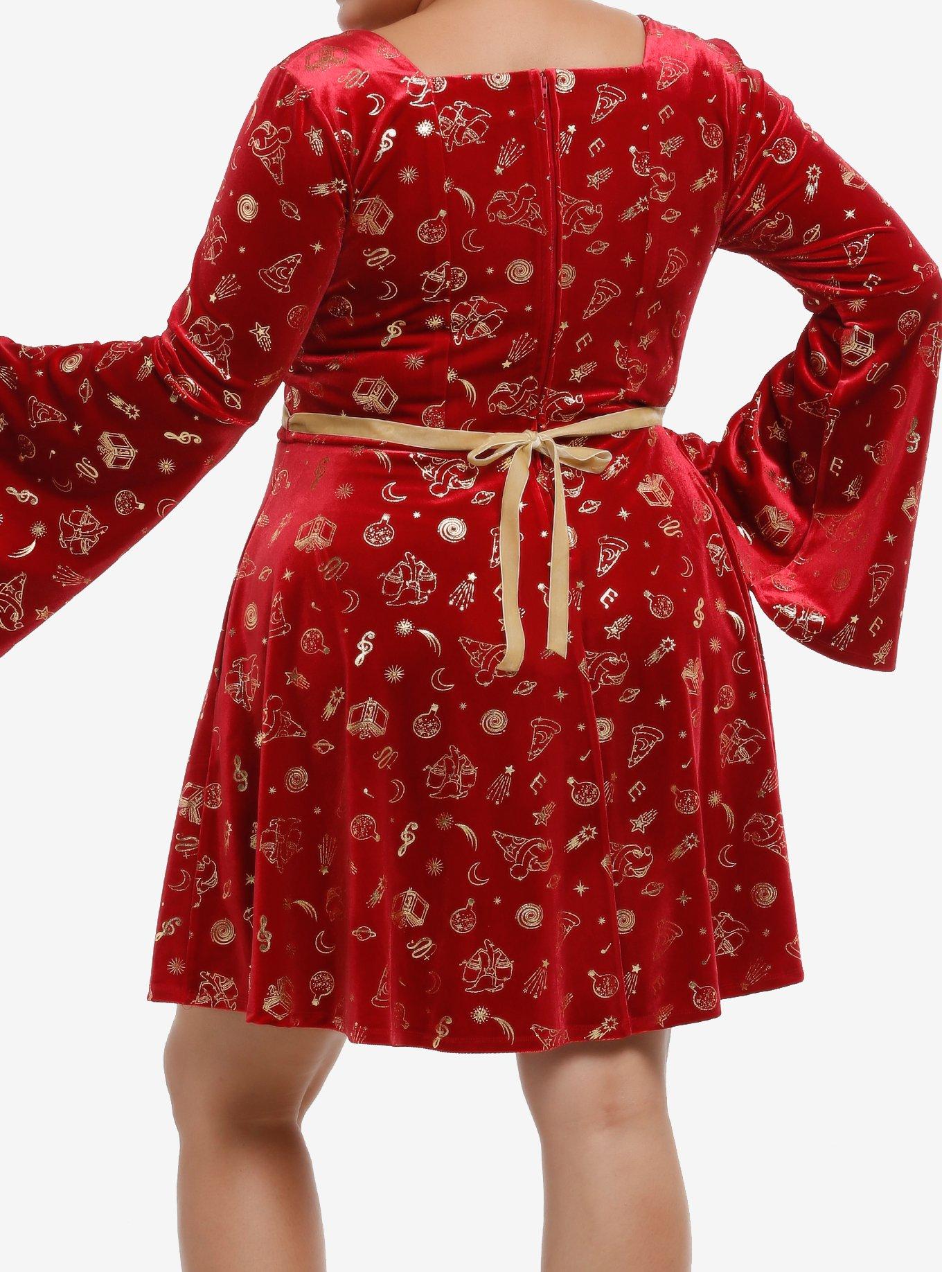 Her Universe Disney Fantasia The Sorcerer's Apprentice Mickey Mouse Dress Plus Size, MULTI, alternate