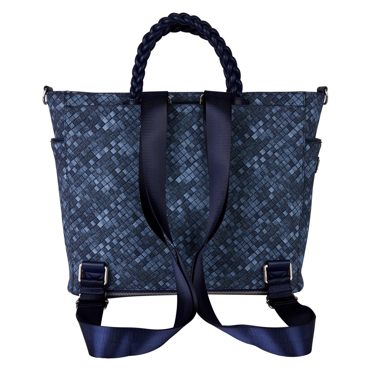 Loungefly Woven Faux Denim Convertible Tote Bag