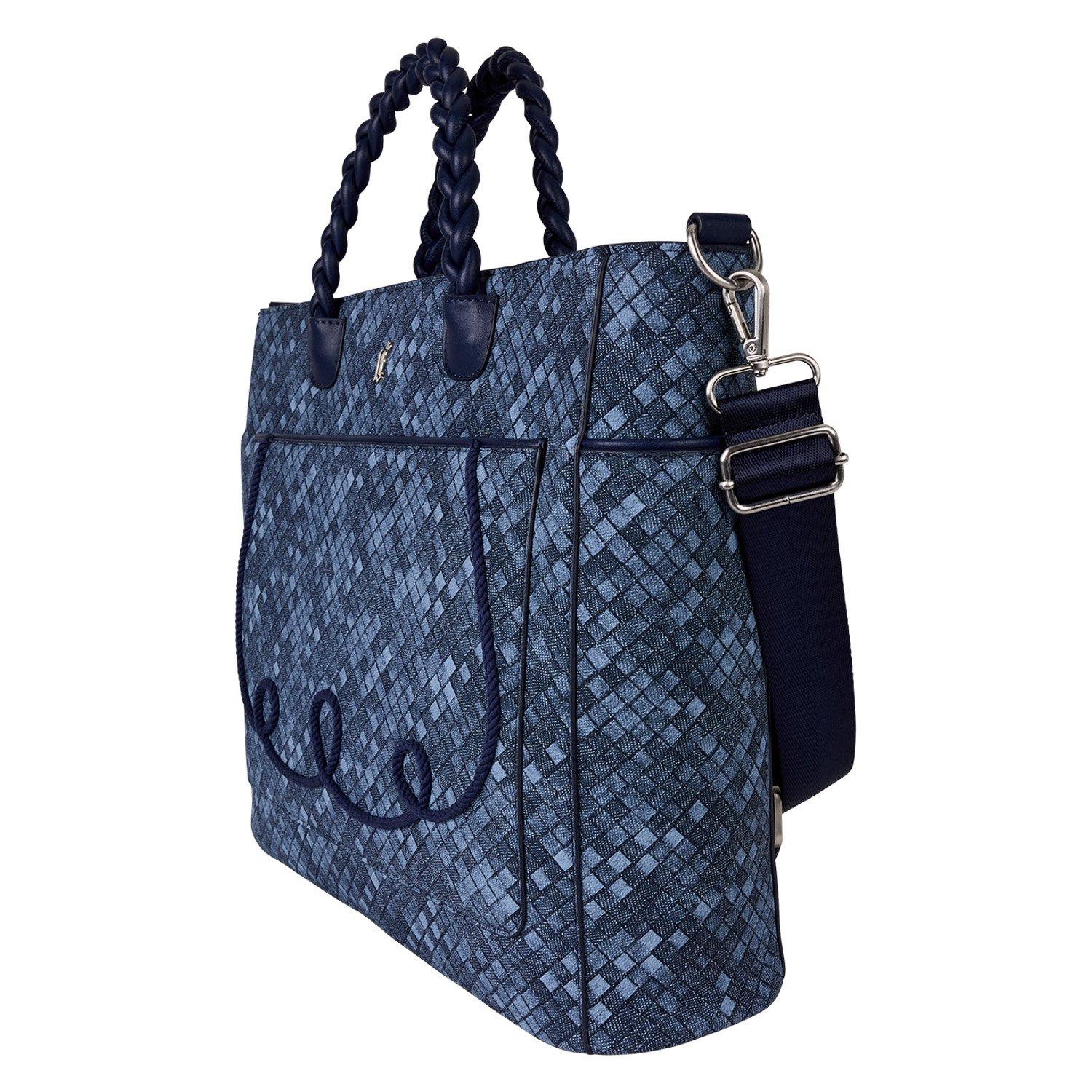Loungefly Woven Faux Denim Convertible Tote Bag, , alternate