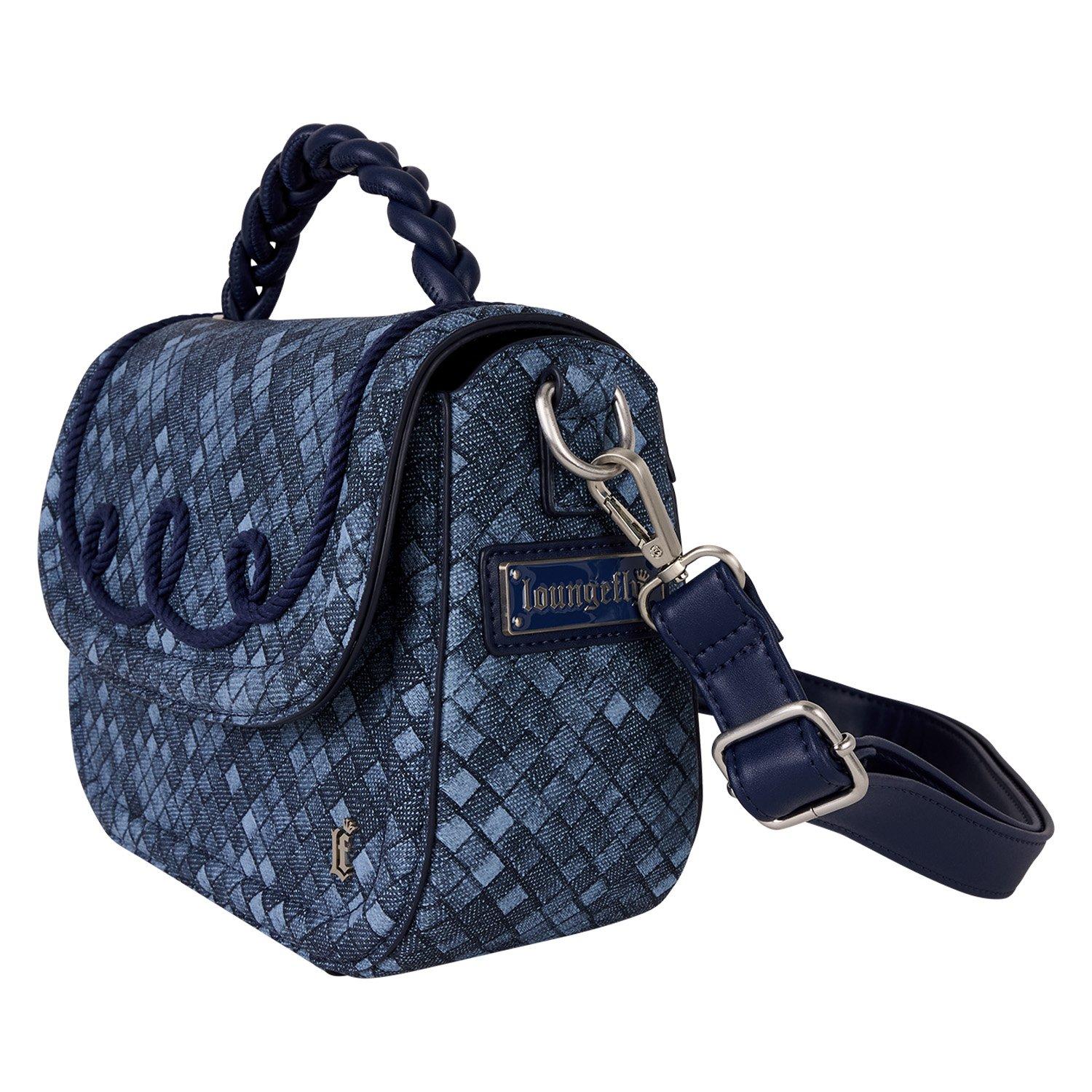 Loungefly Woven Faux Denim Crossbody Bag, , alternate