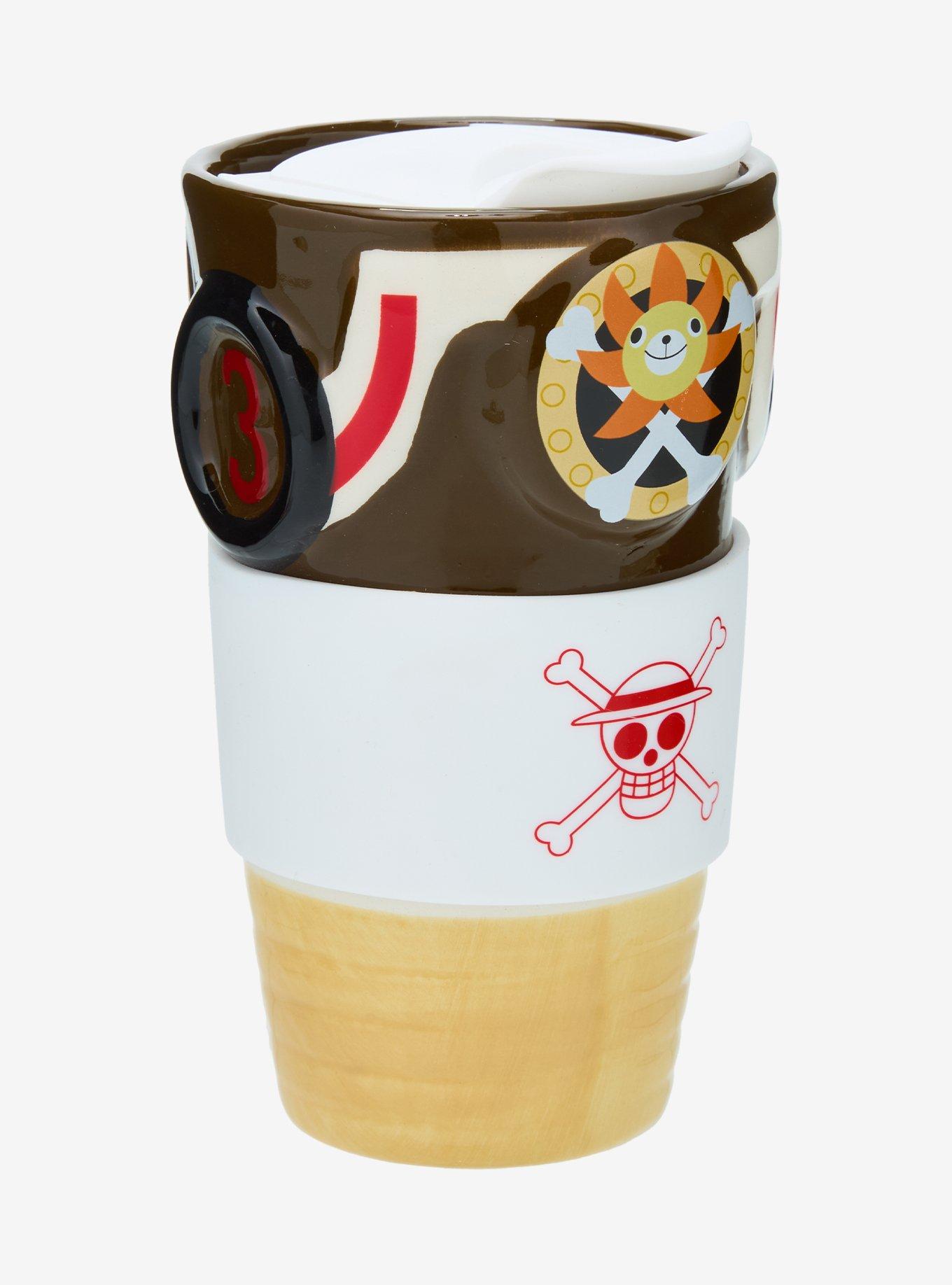 One Piece Thousand Sunny Figural Ceramic Travel Mug, , alternate