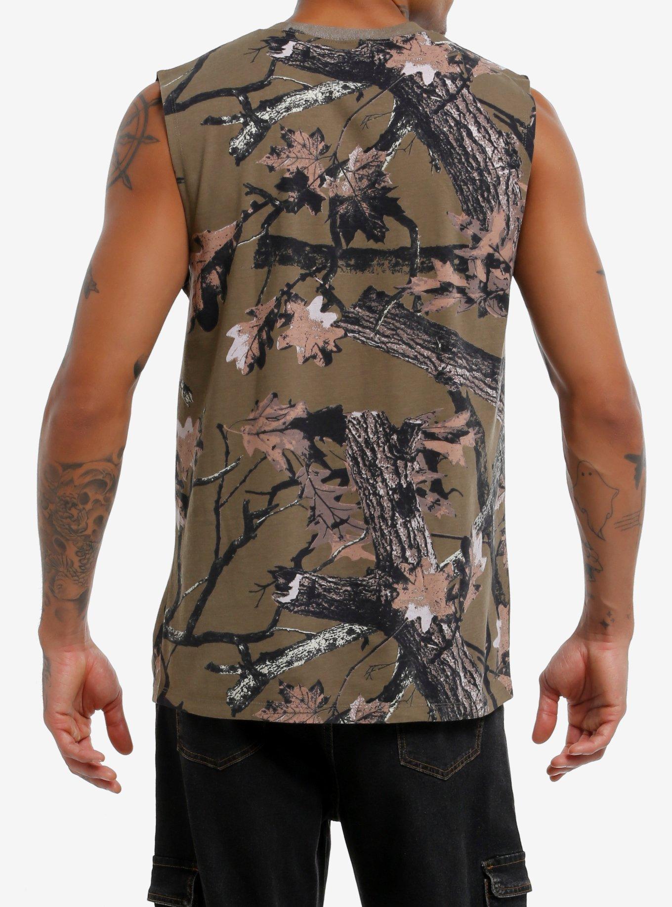 Jurassic Park Tree Camo Muscle Tank Top, MULTI, alternate