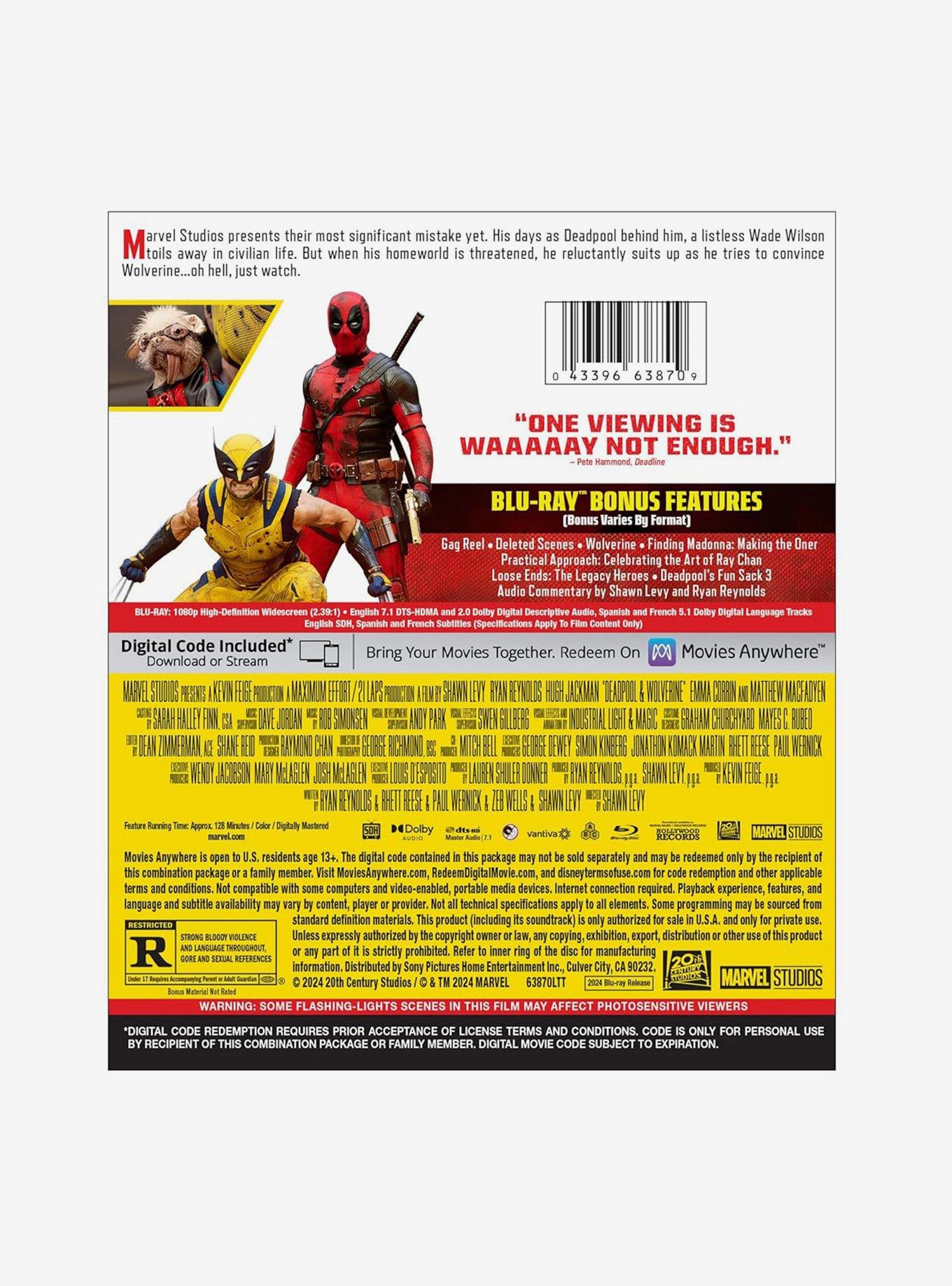 Marvel Deadpool & Wolverine Blu-Ray + Digital Blu-Ray, , hi-res