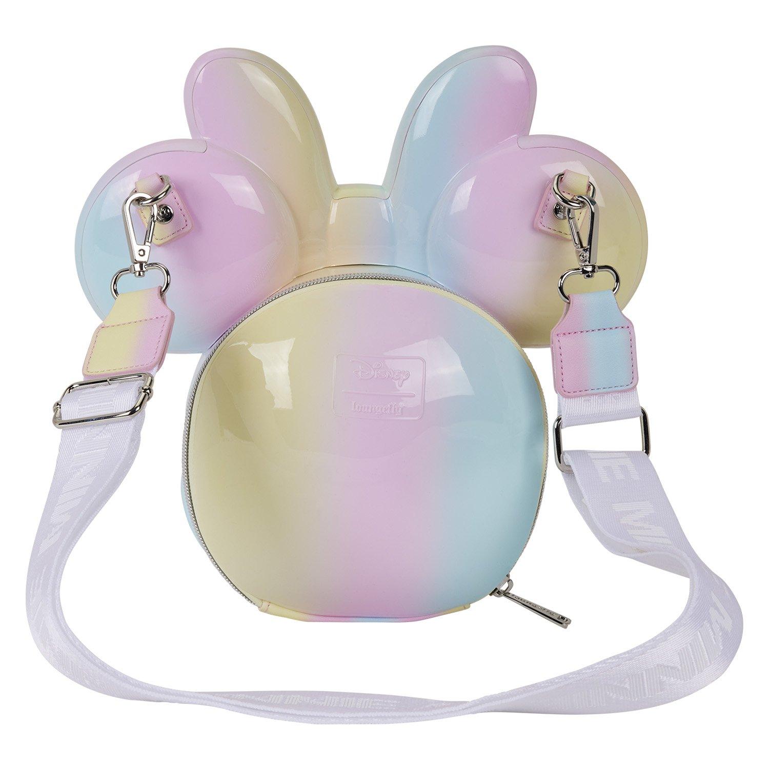 Loungefly Disney Minnie Mouse Rainbow Figural Crossbody Bag, , alternate