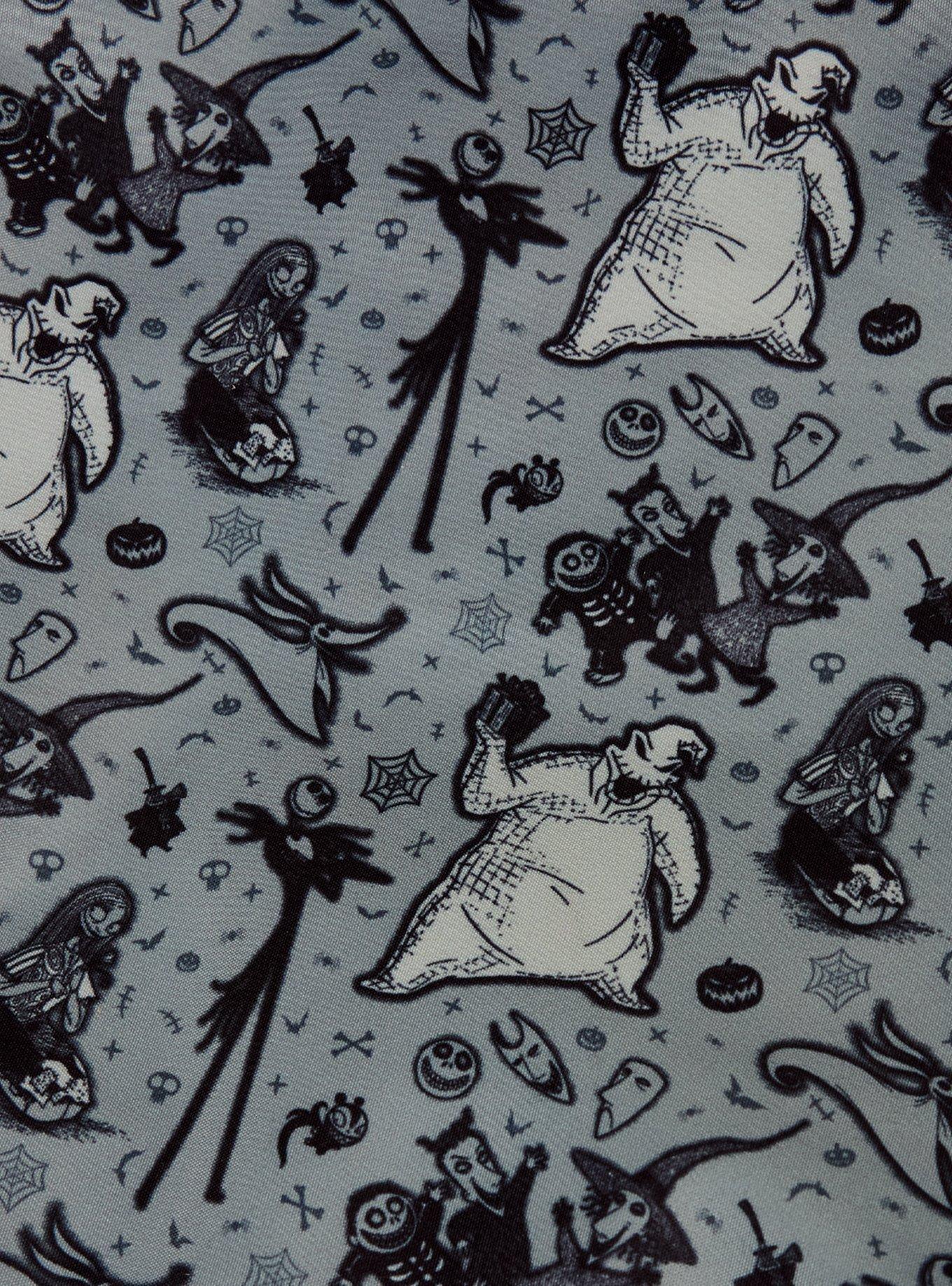 Loungefly Disney The Nightmare Before Christmas Characters Allover Print Nylon Backpack, , alternate