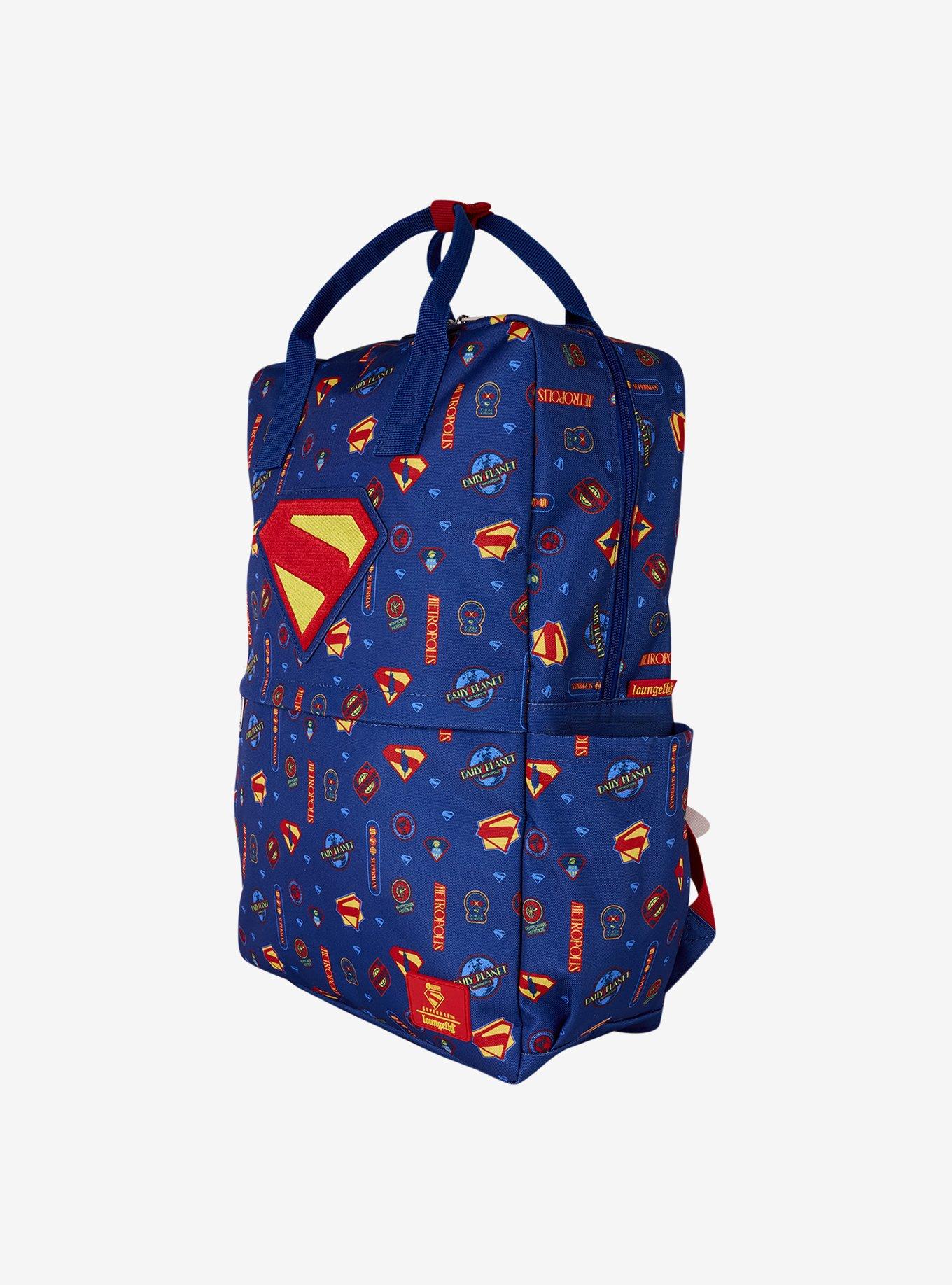 Loungefly DC Comics Superman Icons Allover Print Backpack, , alternate