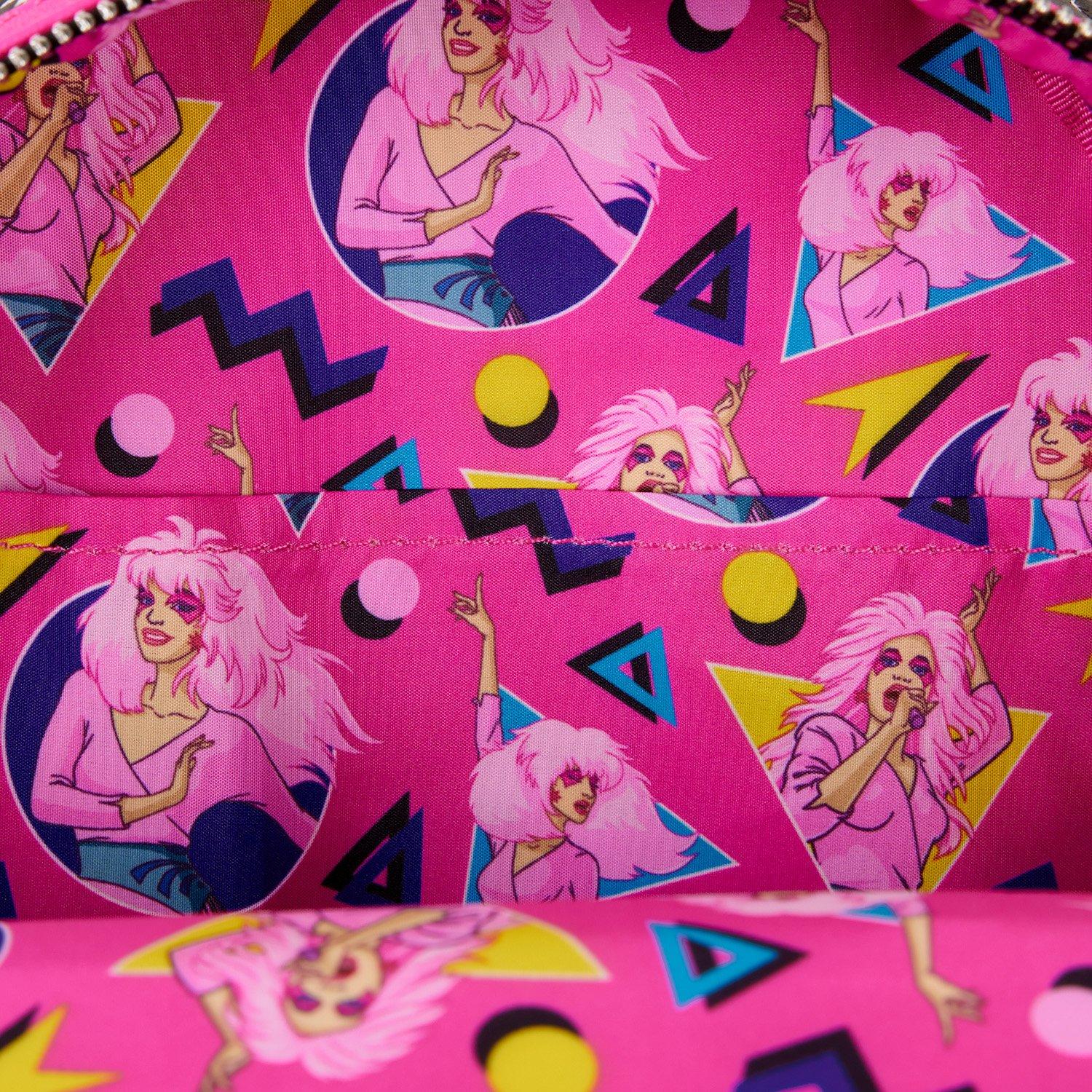 Loungefly Jem and the Holograms Glitter Icons Allover Print Mini Backpack