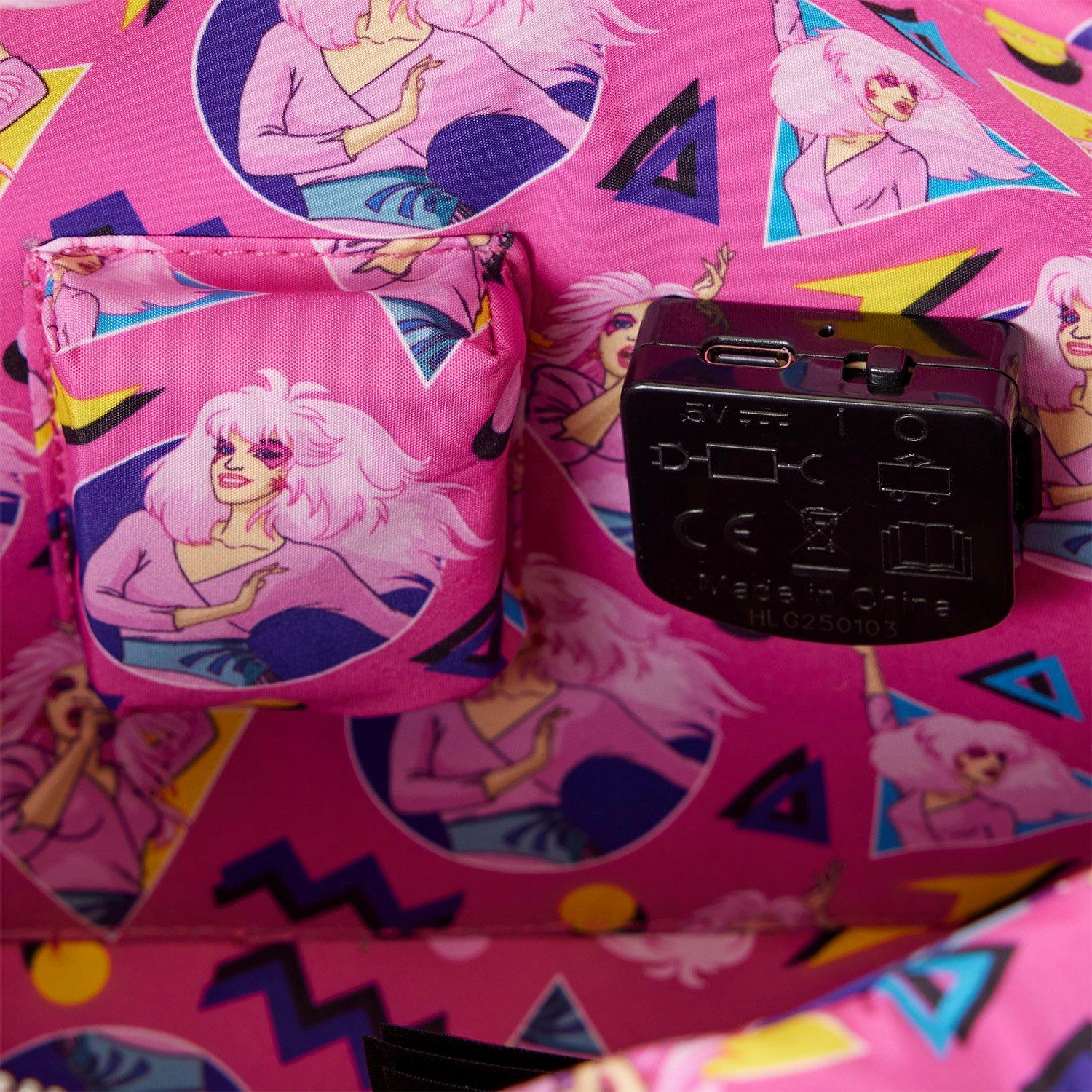 Loungefly Jem and the Holograms Keytar Figural Glow-in-the-Dark Musical Crossbody Bag