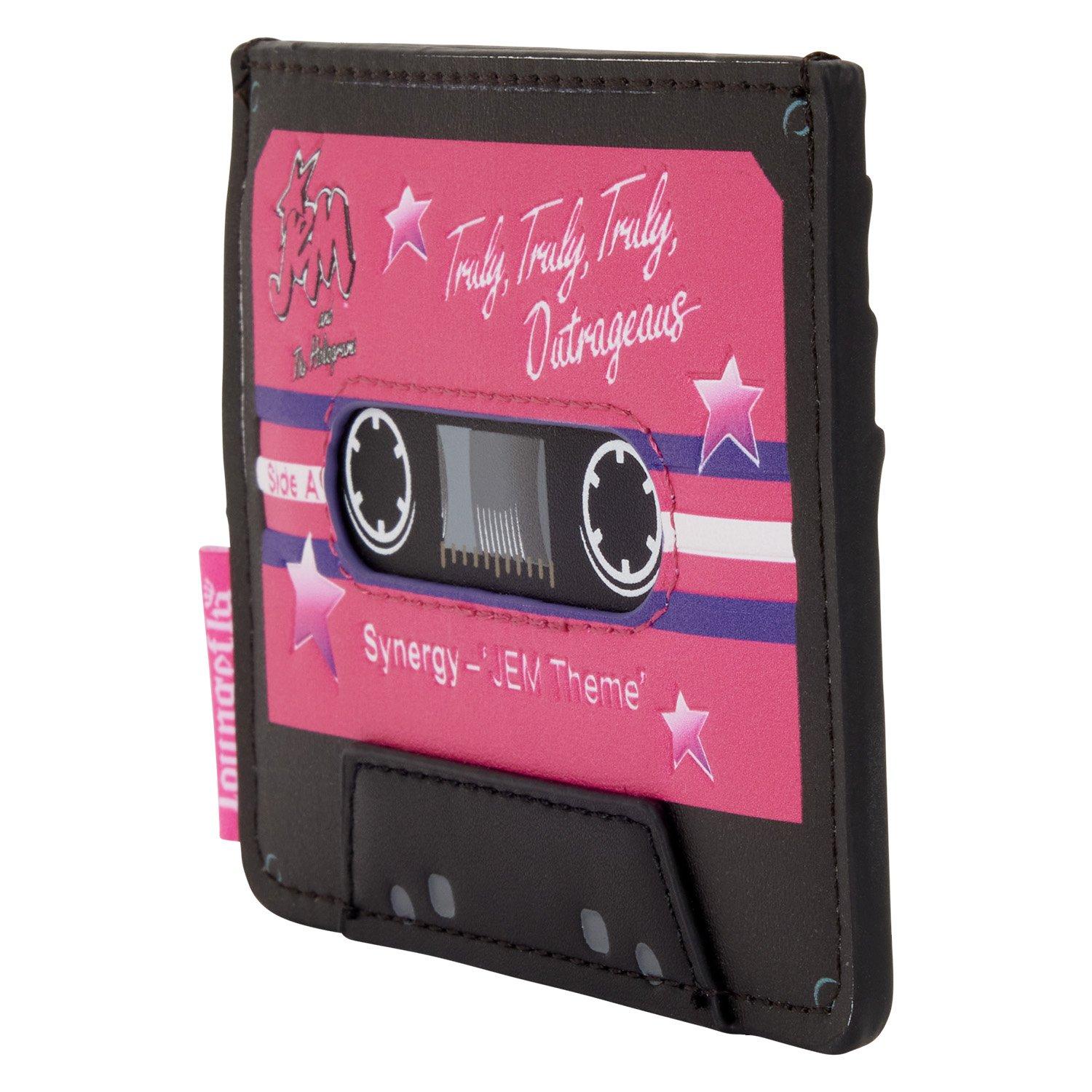 Loungefly Jem and the Holograms Cassette Tape Figural Card Holder, , alternate