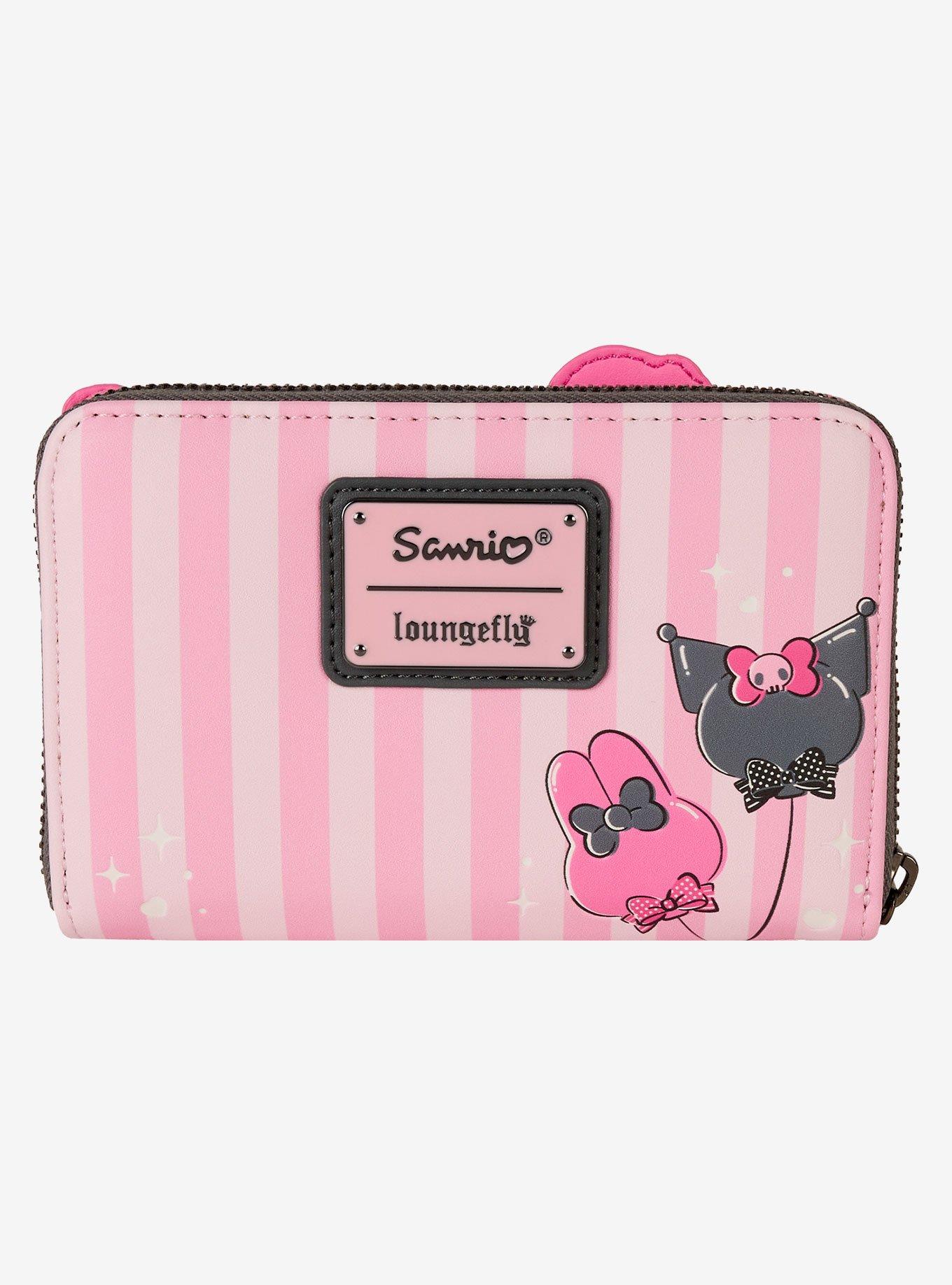 Loungefly Sanrio My Melody & Kuromoi Striped Small Zip Wallet, , hi-res