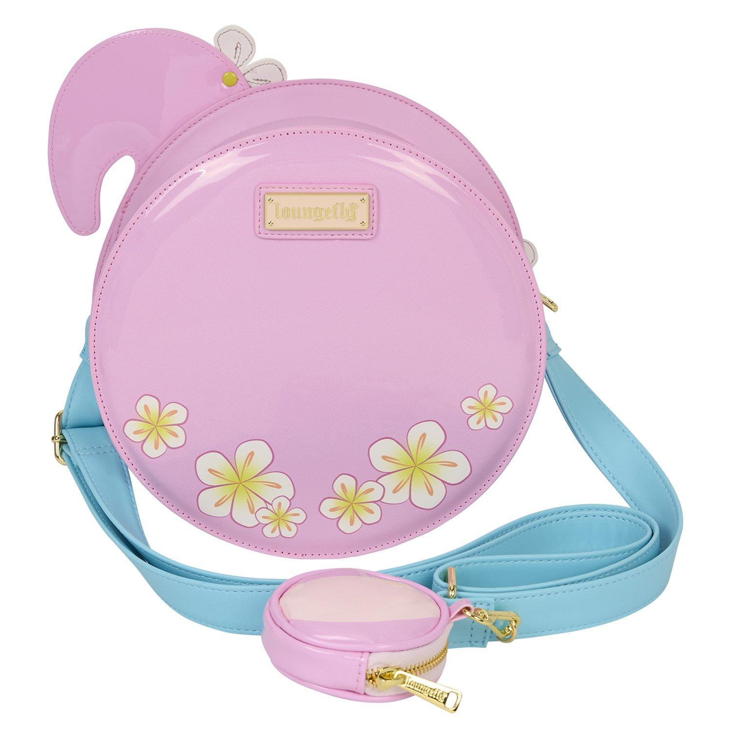 Loungefly Flamingo Pool Float Figural Crossbody Bag with Coin Purse