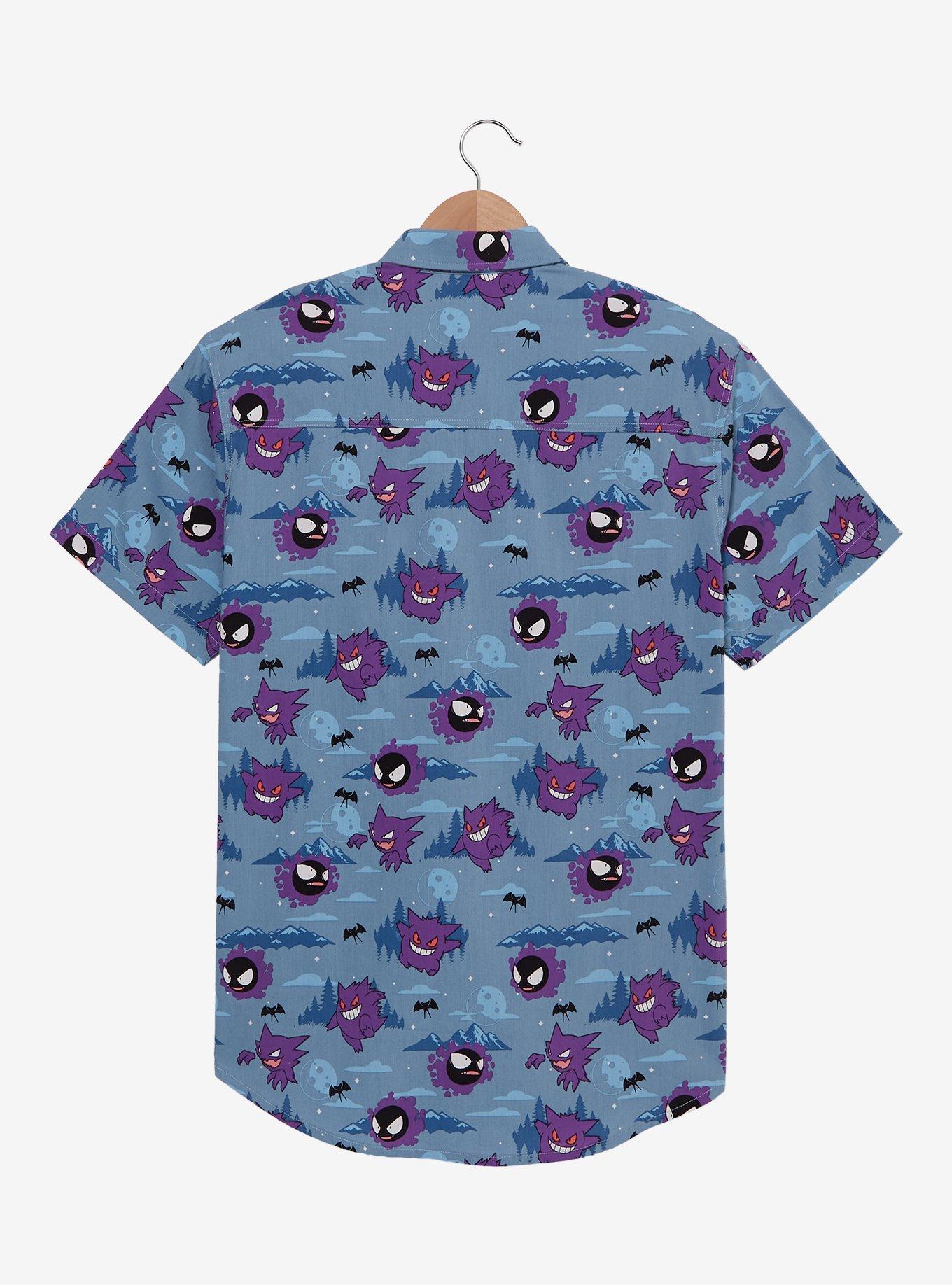 Pokémon Ghost Type Allover Print Woven Button-Up - BoxLunch Exclusive, , hi-res
