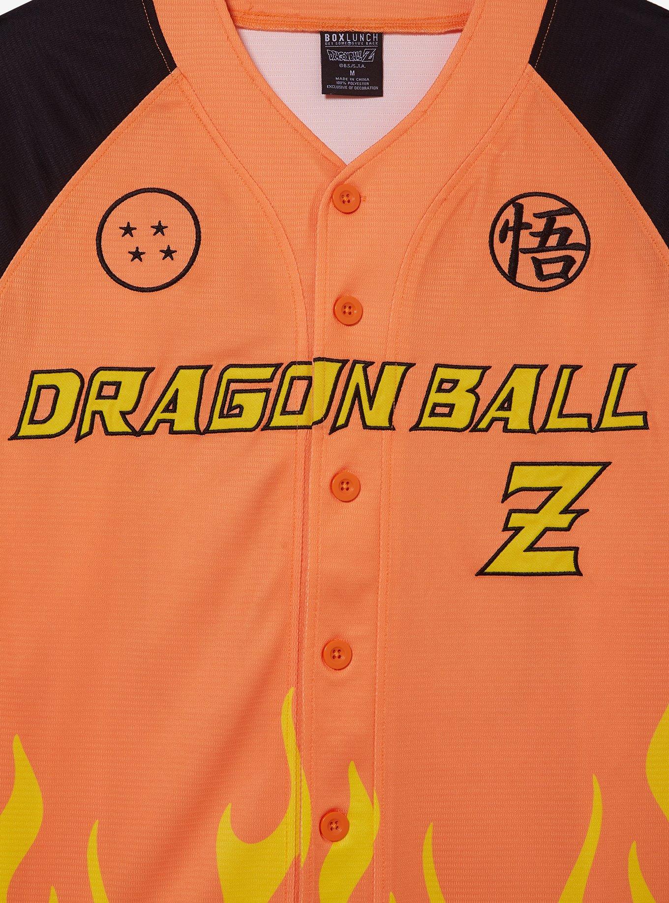 Dragon Ball Z Flame Baseball Jersey - BoxLunch Exclusive, ORANGE, alternate