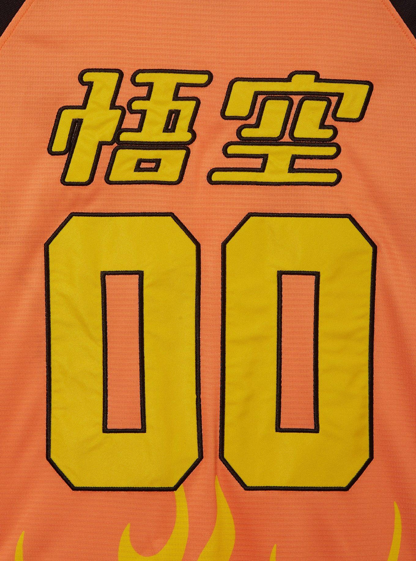 Dragon Ball Z Flame Baseball Jersey - BoxLunch Exclusive, ORANGE, alternate