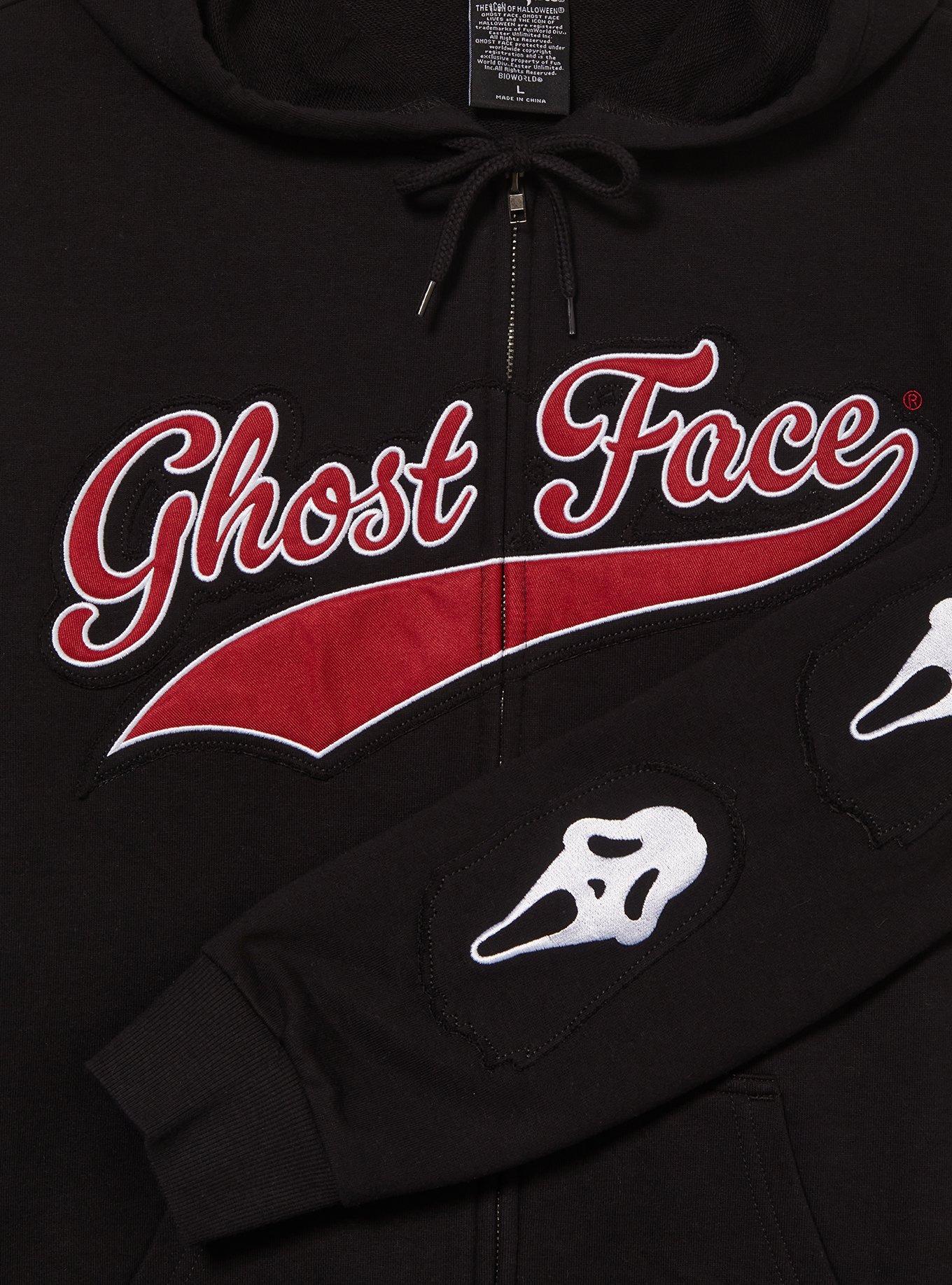 Ghost Face Embroidered Hoodie — BoxLunch Exclusive, , hi-res