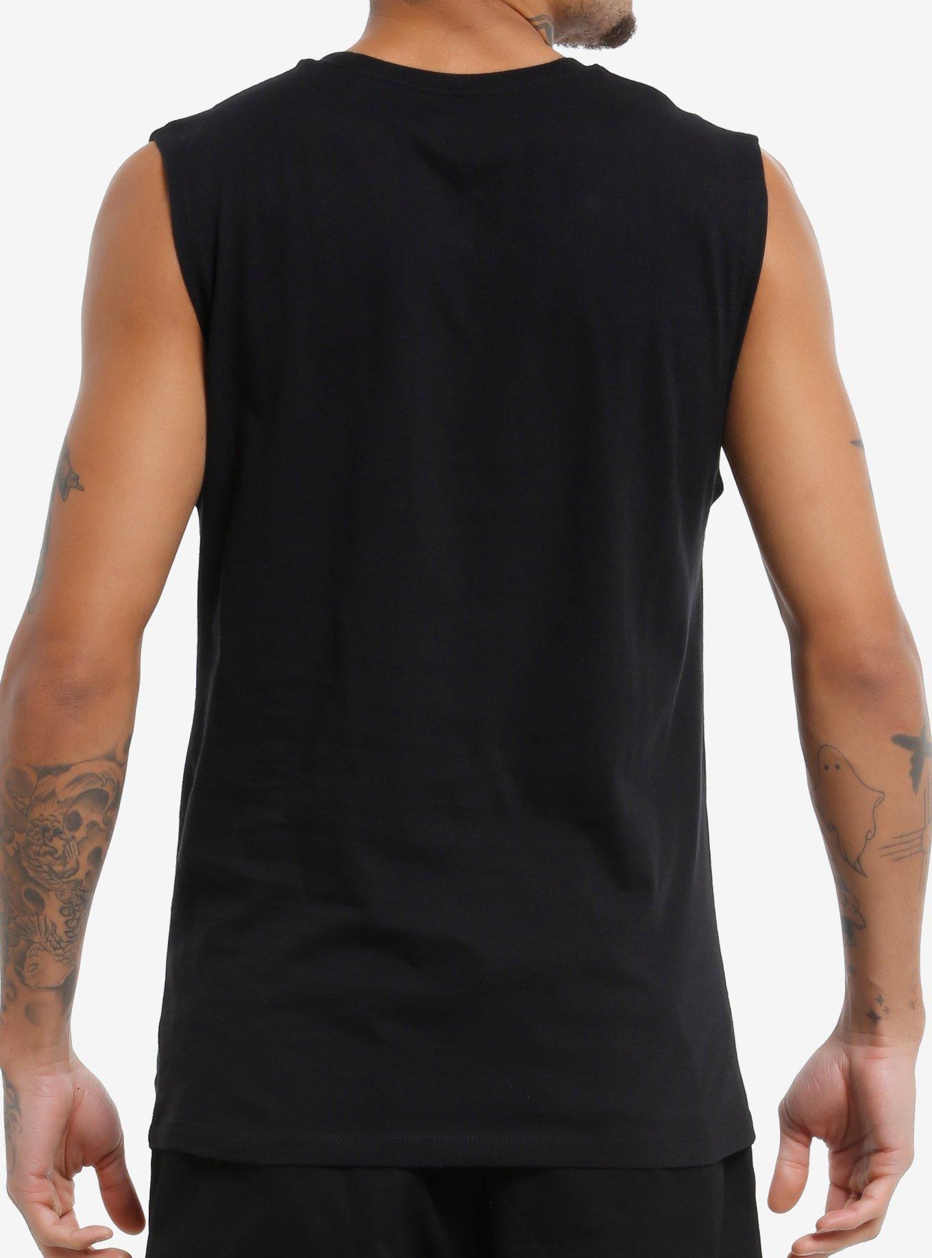 DC Comics Batman Blood Metal Muscle Tank Top, BLACK, alternate