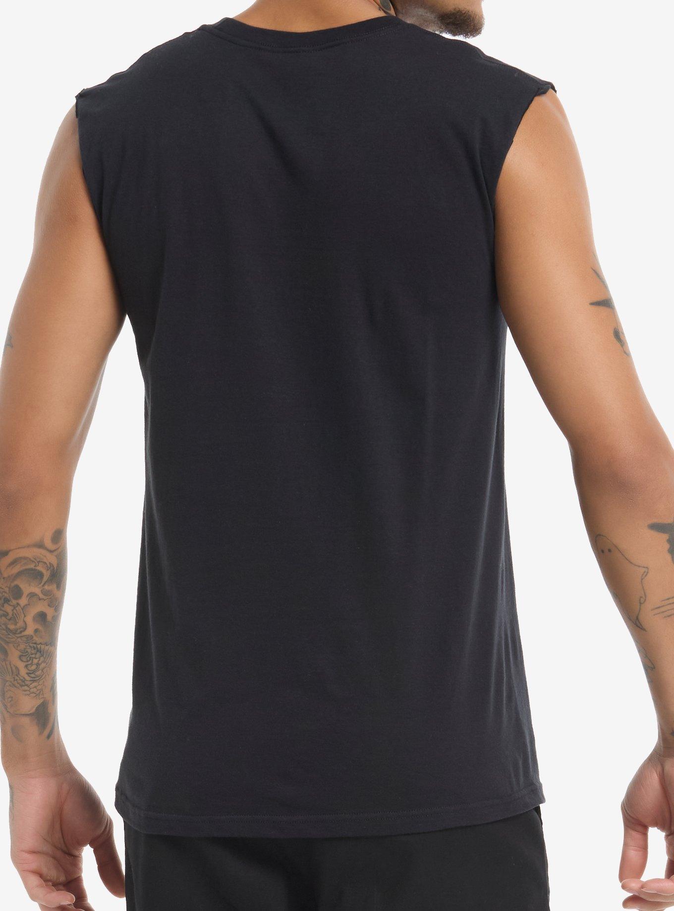 Dandadan Group Poster Muscle Tank Top, BLACK, alternate