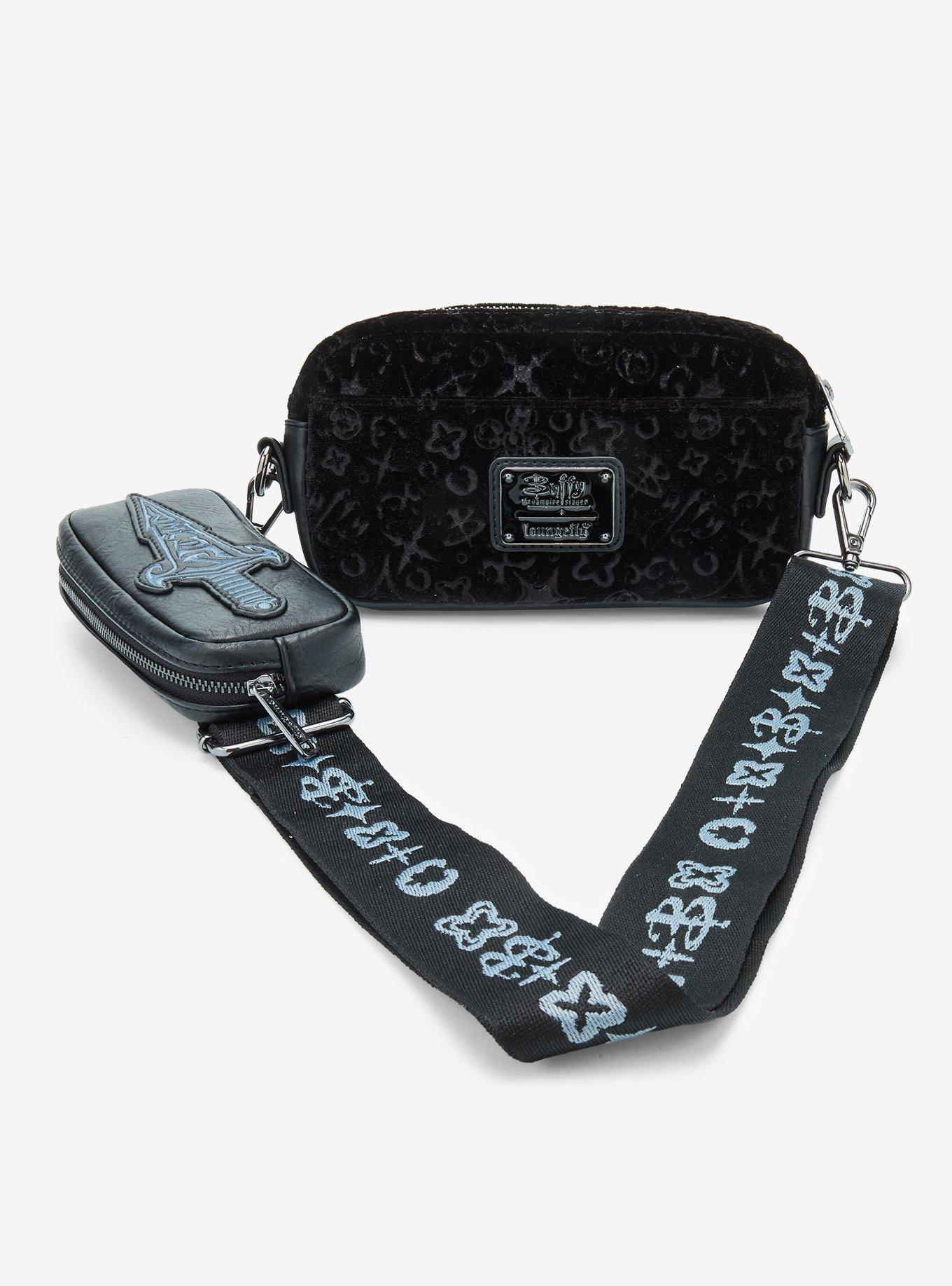 Loungefly Buffy The Vampire Slayer Black Velvet Sling Bag With Coin Pouch, , alternate