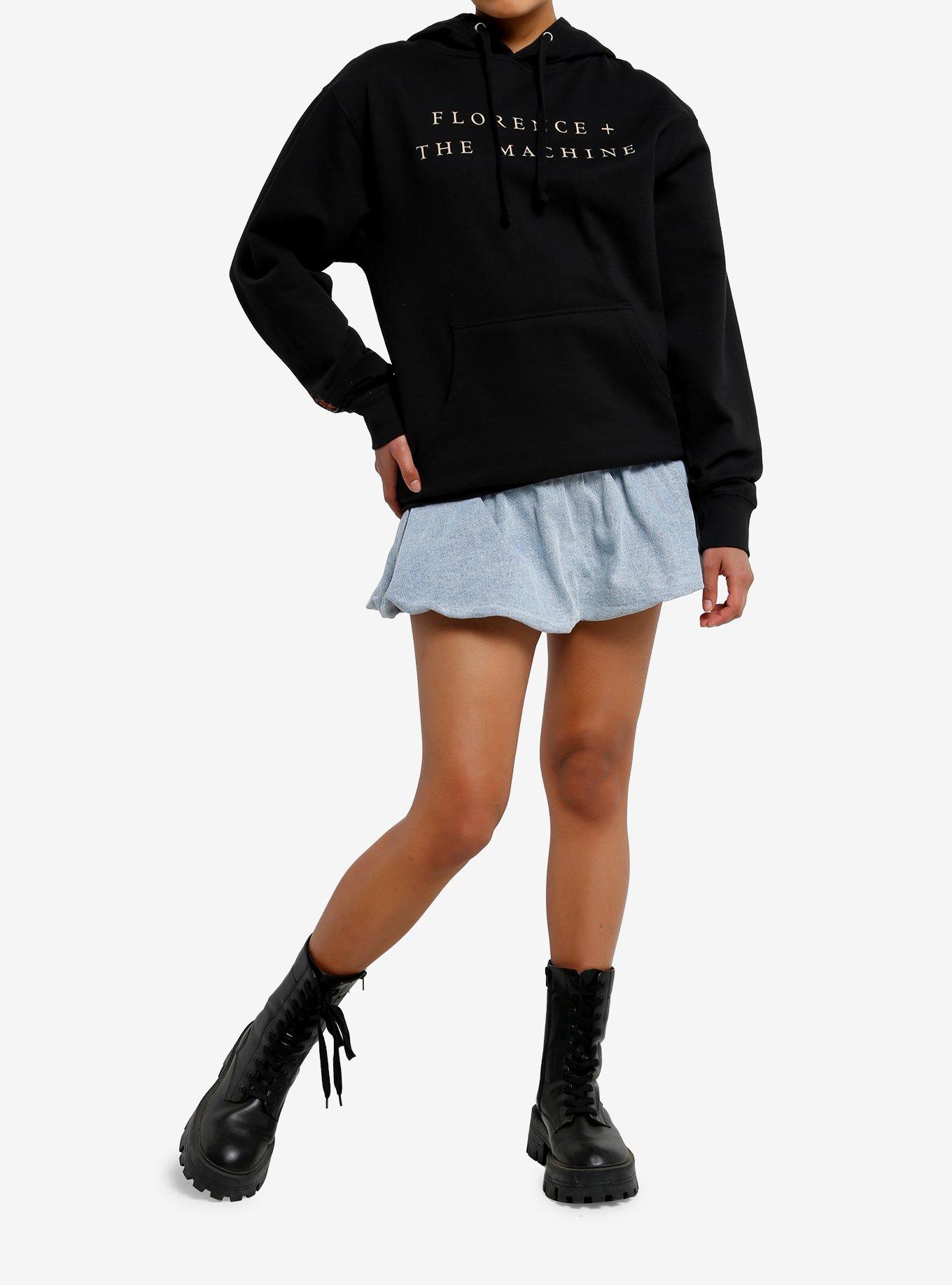 Florence And The Machine Flower Portrait Girls Hoodie, BLACK, alternate