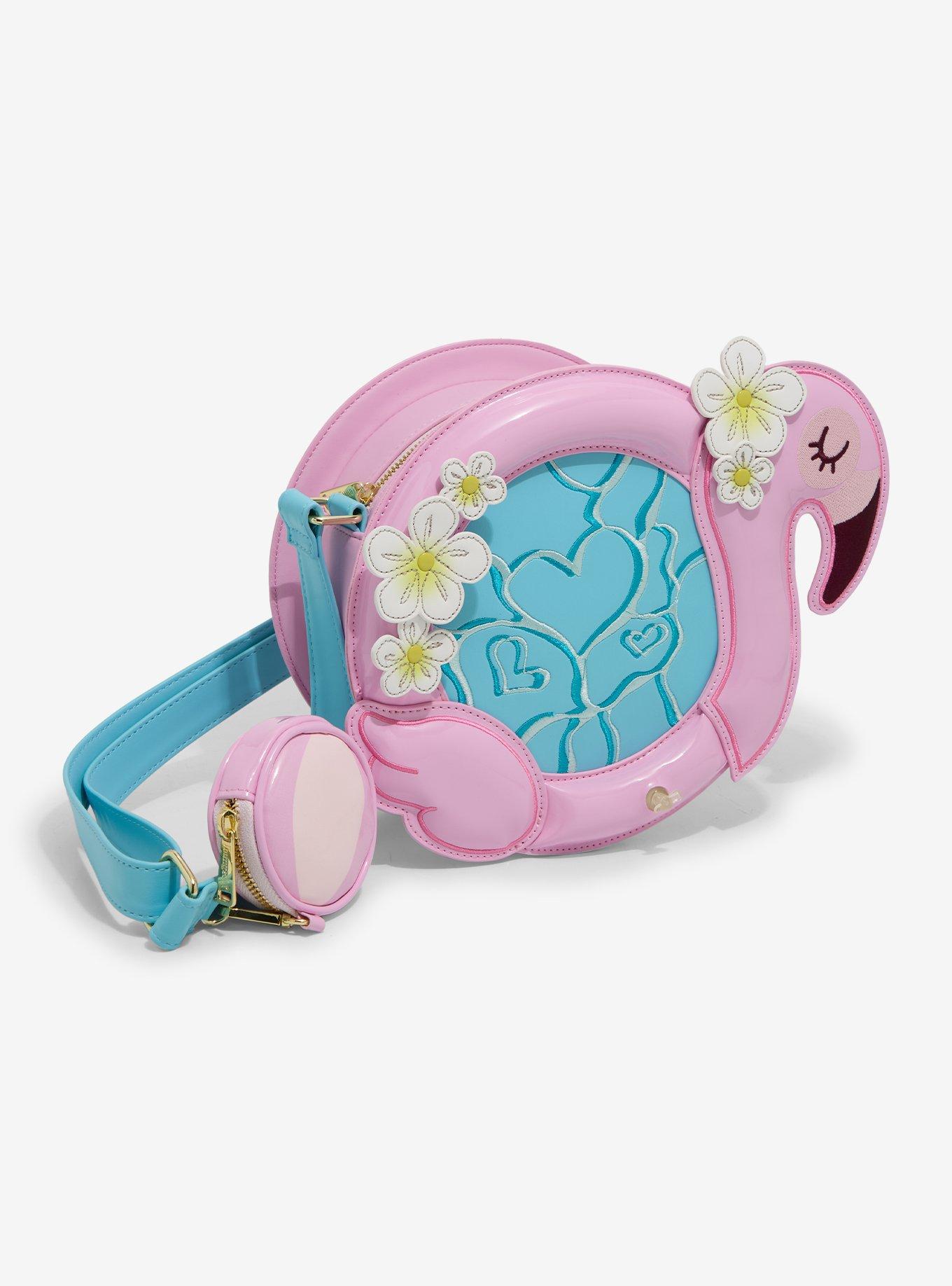 Loungefly Inflatable Flamingo Floatie Crossbody Bag, , hi-res