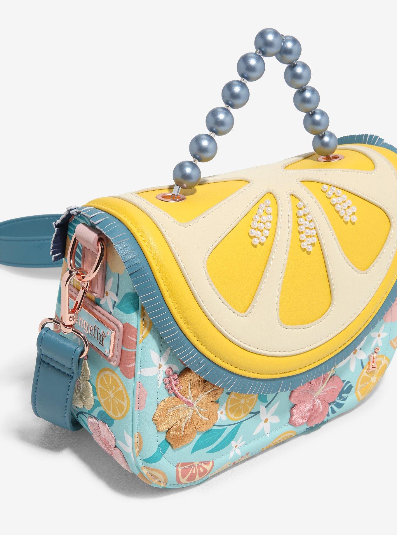 Loungefly Lemon Tropical Floral Crossbody Bag, , alternate