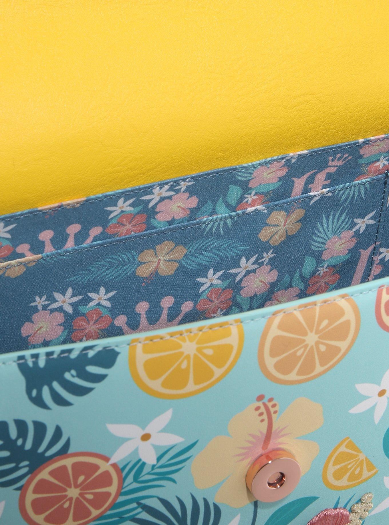 Loungefly Lemon Tropical Floral Crossbody Bag, , alternate