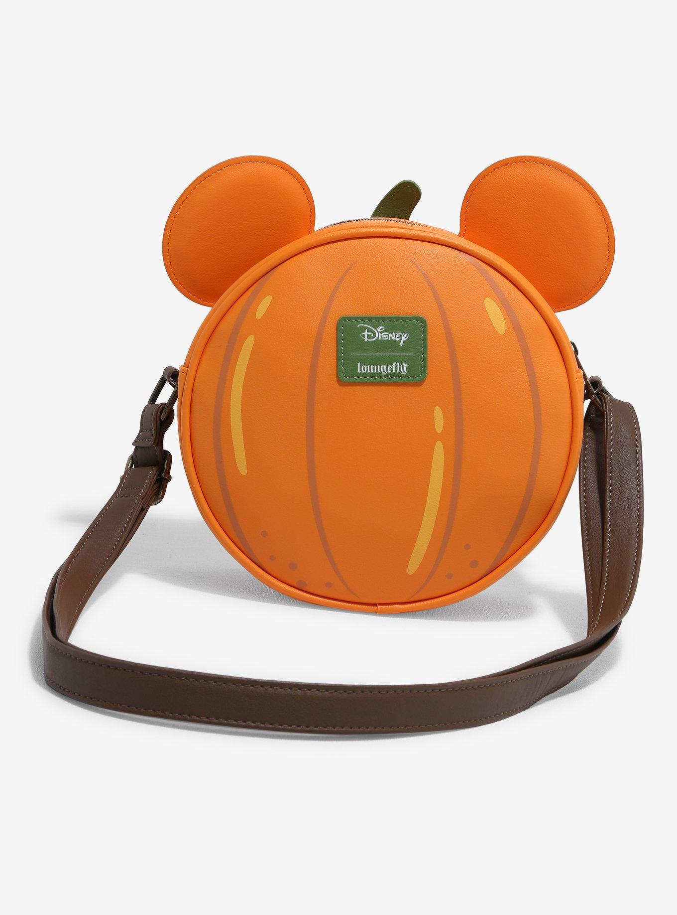 Loungefly Mickey Mouse Glow-In-The-Dark Pumpkin Crossbody Bag, , alternate