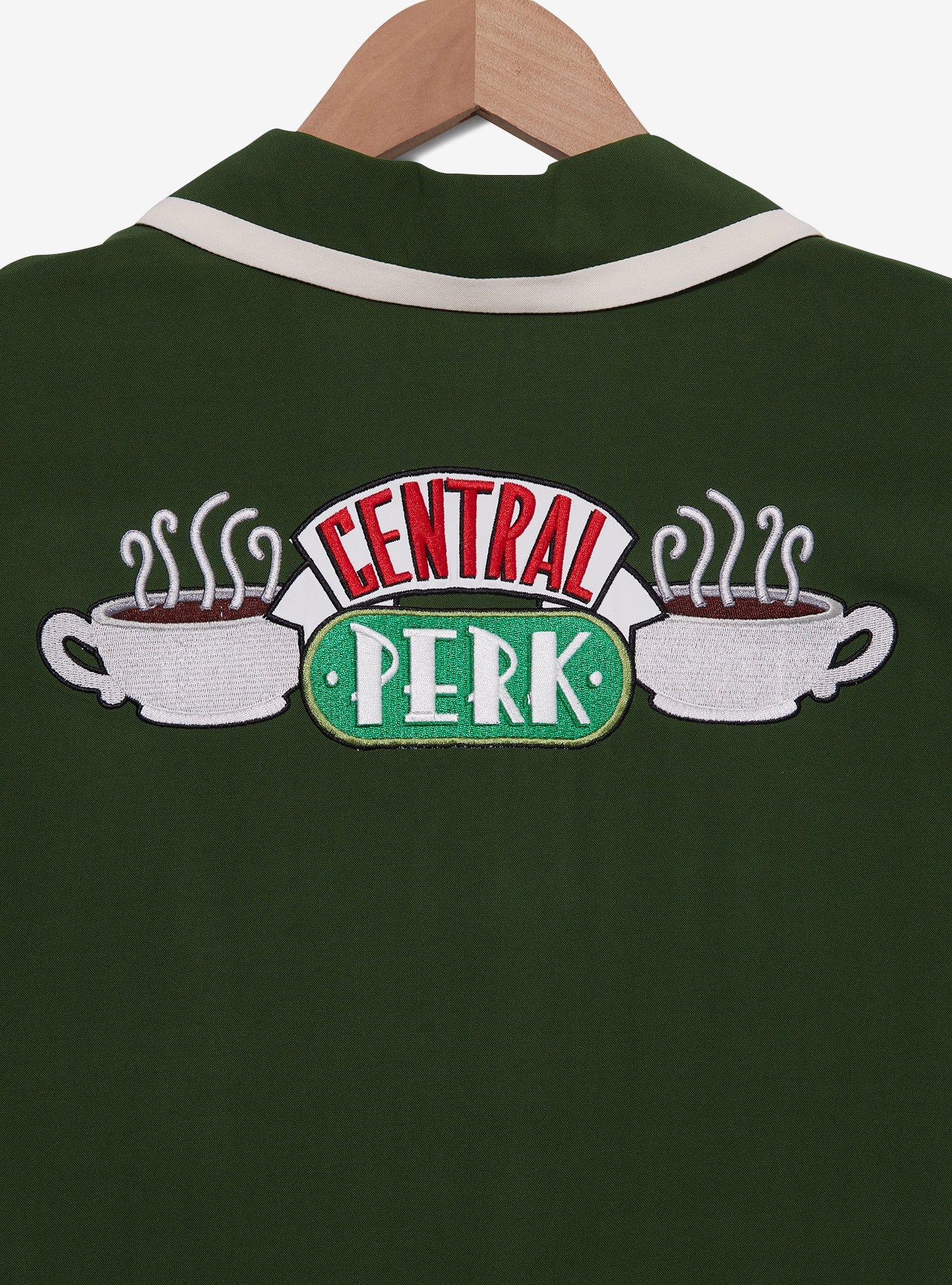 Friends Central Perk Women's Plus Size Cropped Diner Shirt, DARK GREEN, alternate
