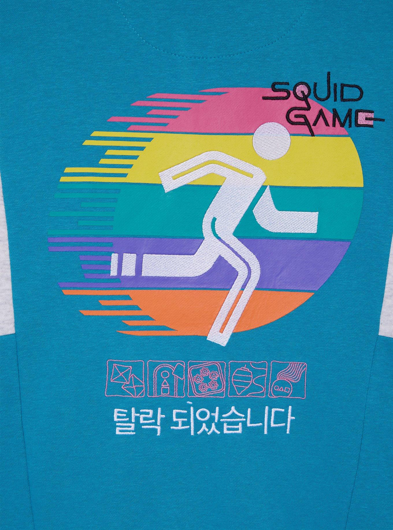 Squid Game Pink & Blue Women's Quarter Zip Crewneck &mdash; BoxLunch Exclusive, , alternate