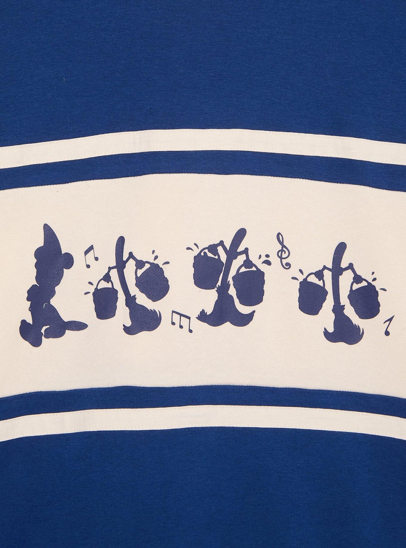 Disney Fantasia Sorcerer Mickey Women's Quarter Zip Crewneck - BoxLunch Exclusive, NAVY, alternate