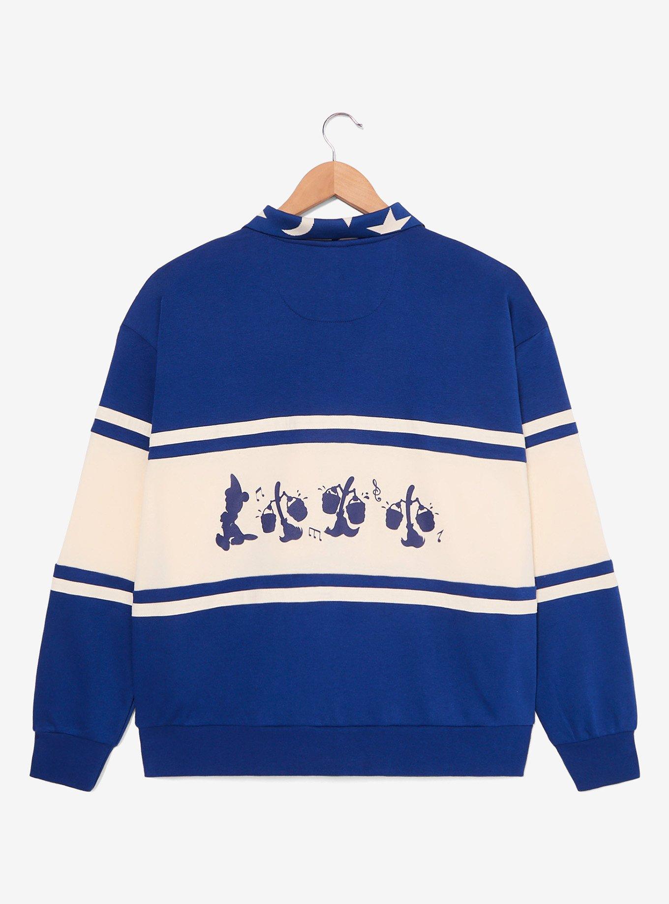 Disney Fantasia Sorcerer Mickey Women's Plus Size Quarter Zip Crewneck - BoxLunch Exclusive, , hi-res