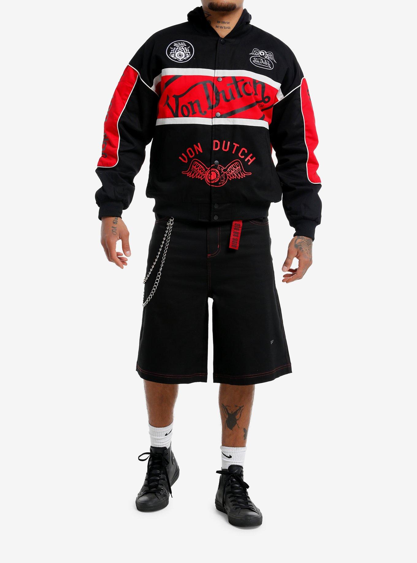Von Dutch Black & Red Racing Jacket, RED, alternate