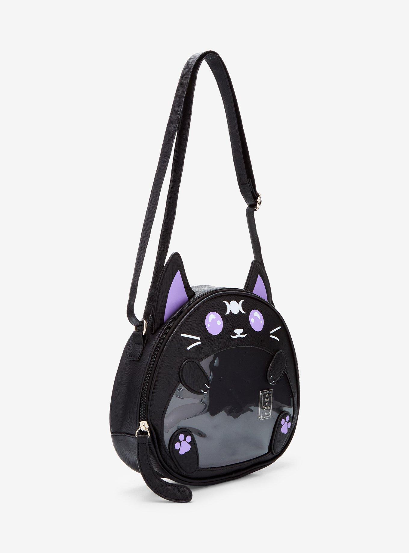 Celestial Black Cat Pin Collector Crossbody Bag, , hi-res