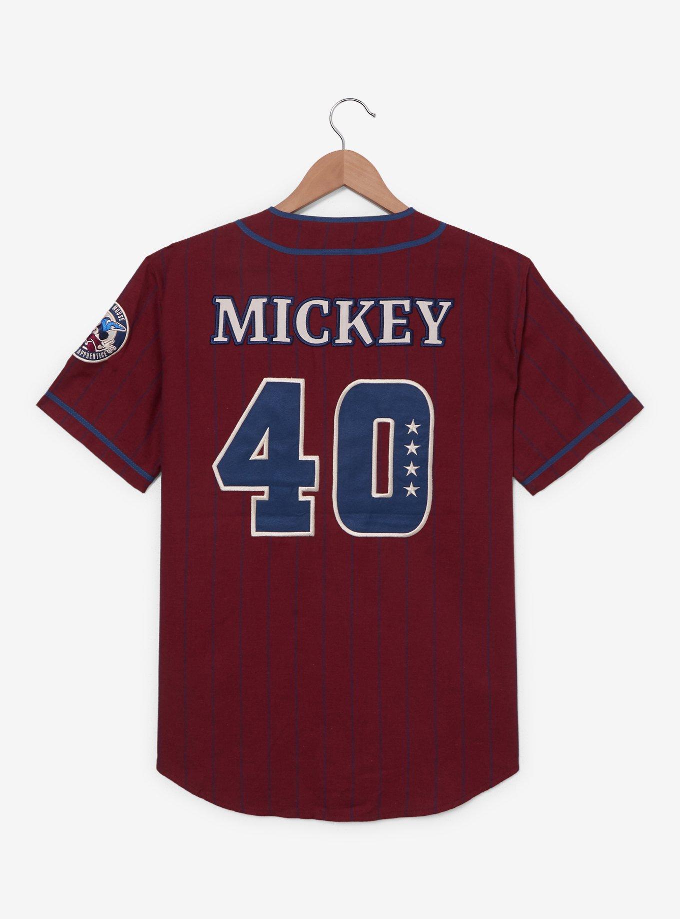 Disney Fantasia Striped Baseball Jersey &mdash; BoxLunch Exclusive, DARK RED, alternate