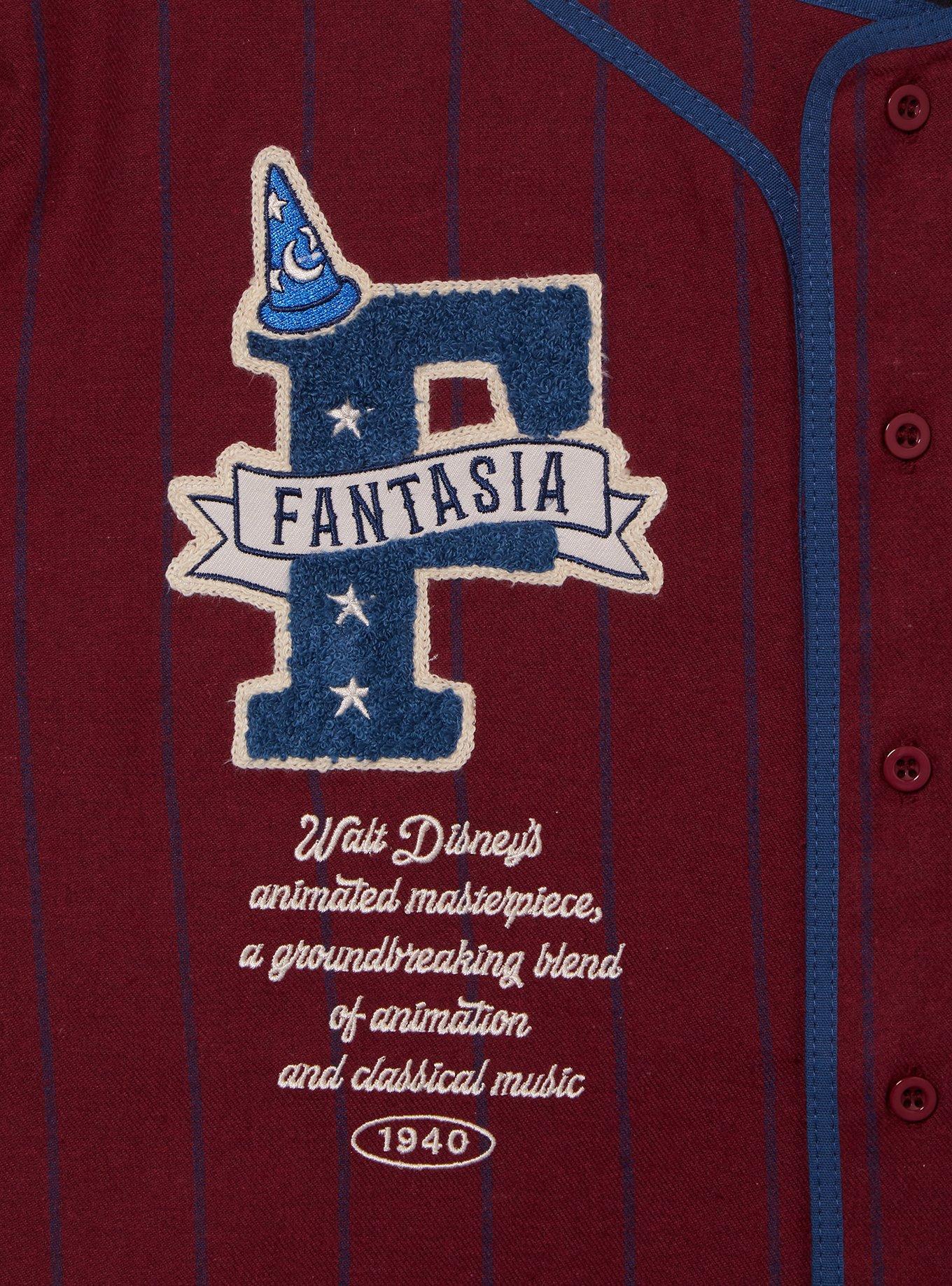 Disney Fantasia Striped Baseball Jersey &mdash; BoxLunch Exclusive, DARK RED, alternate