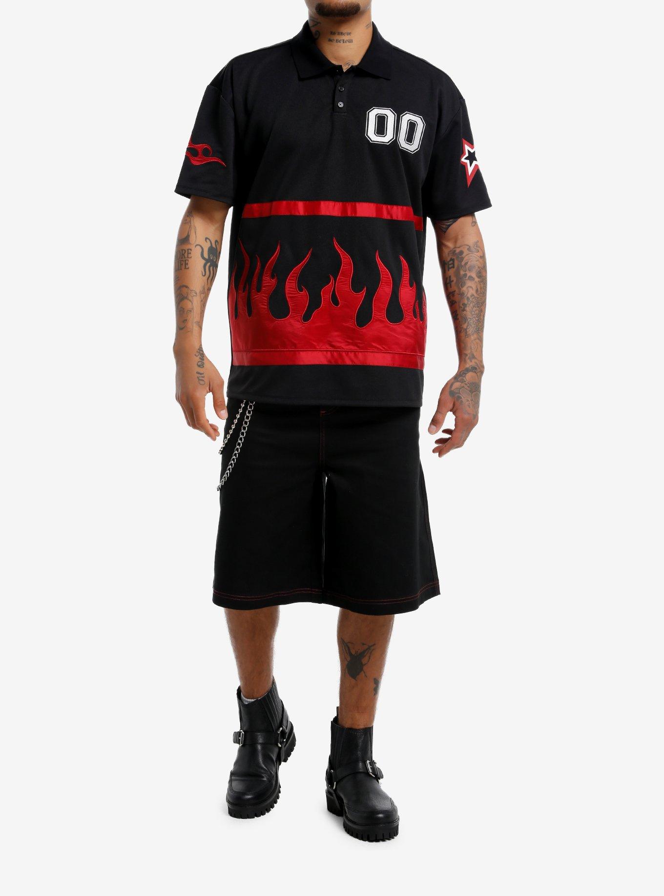 Black & Red Frames Polo Shirt, RED, alternate